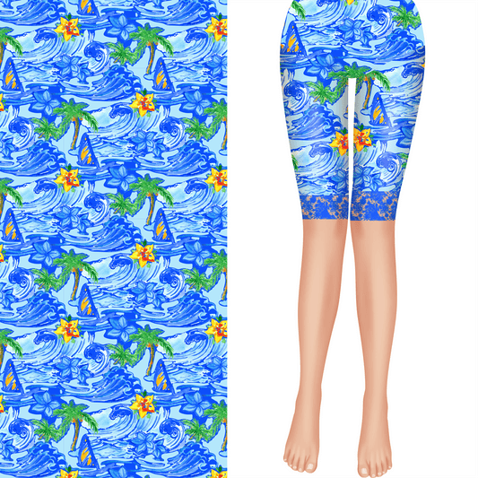 Sailing Away Shorts with Blue Lace Legging