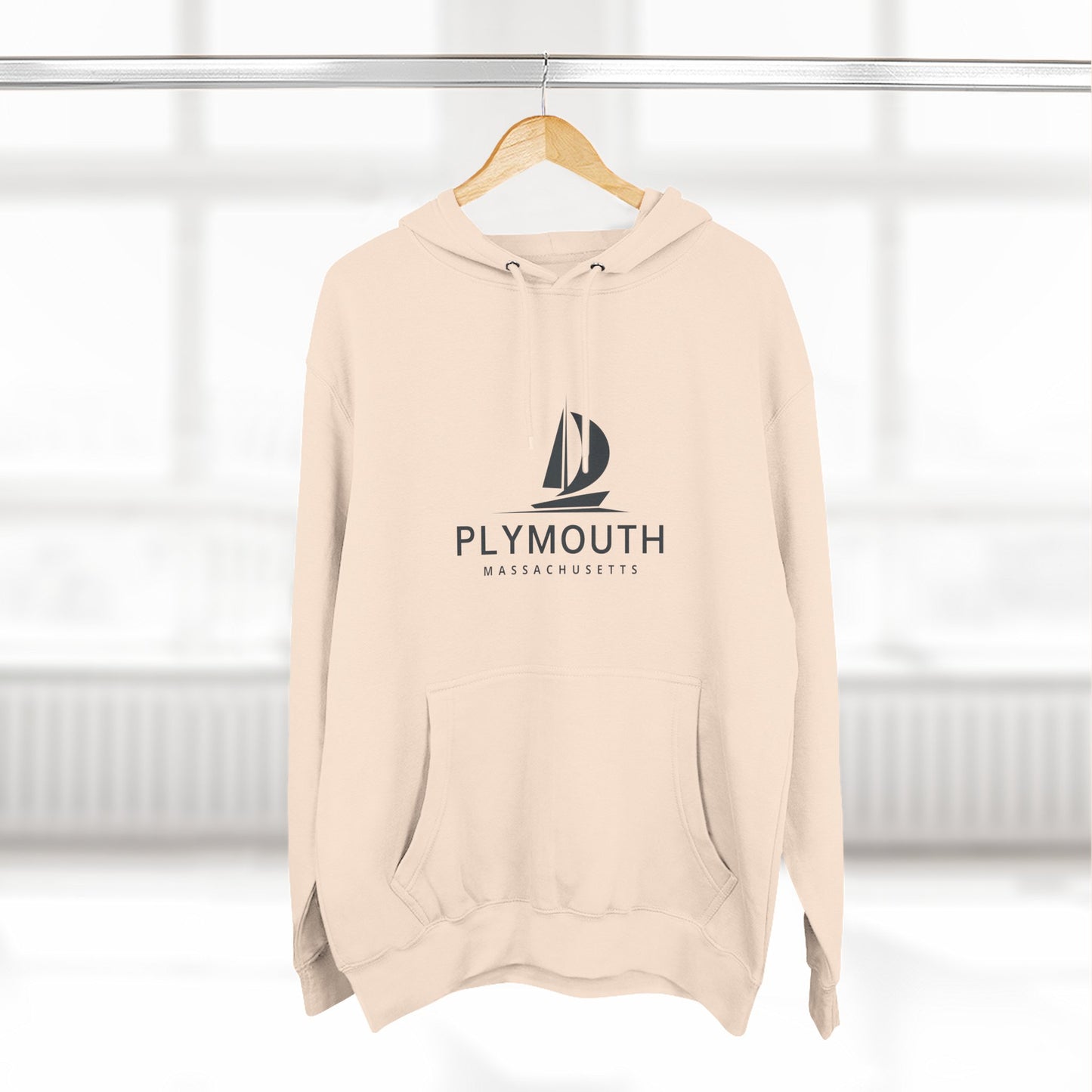 Plymouth Inspired Fleece Hoodie, Casual Wear, Relaxation, Gift for Autumn Lovers, Travel Essential