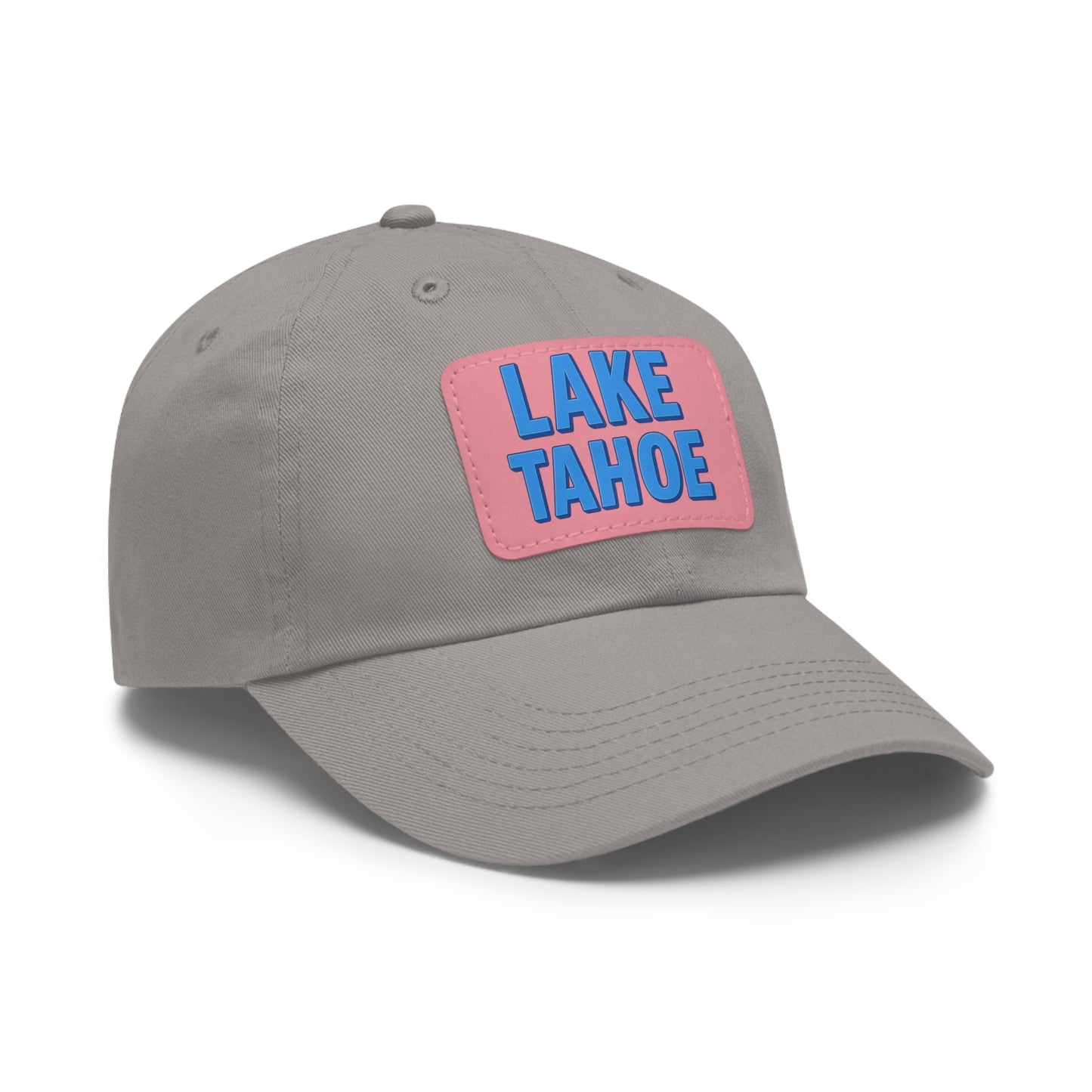 Lake Tahoe Dad Hat with Leather Patch (Rectangle)