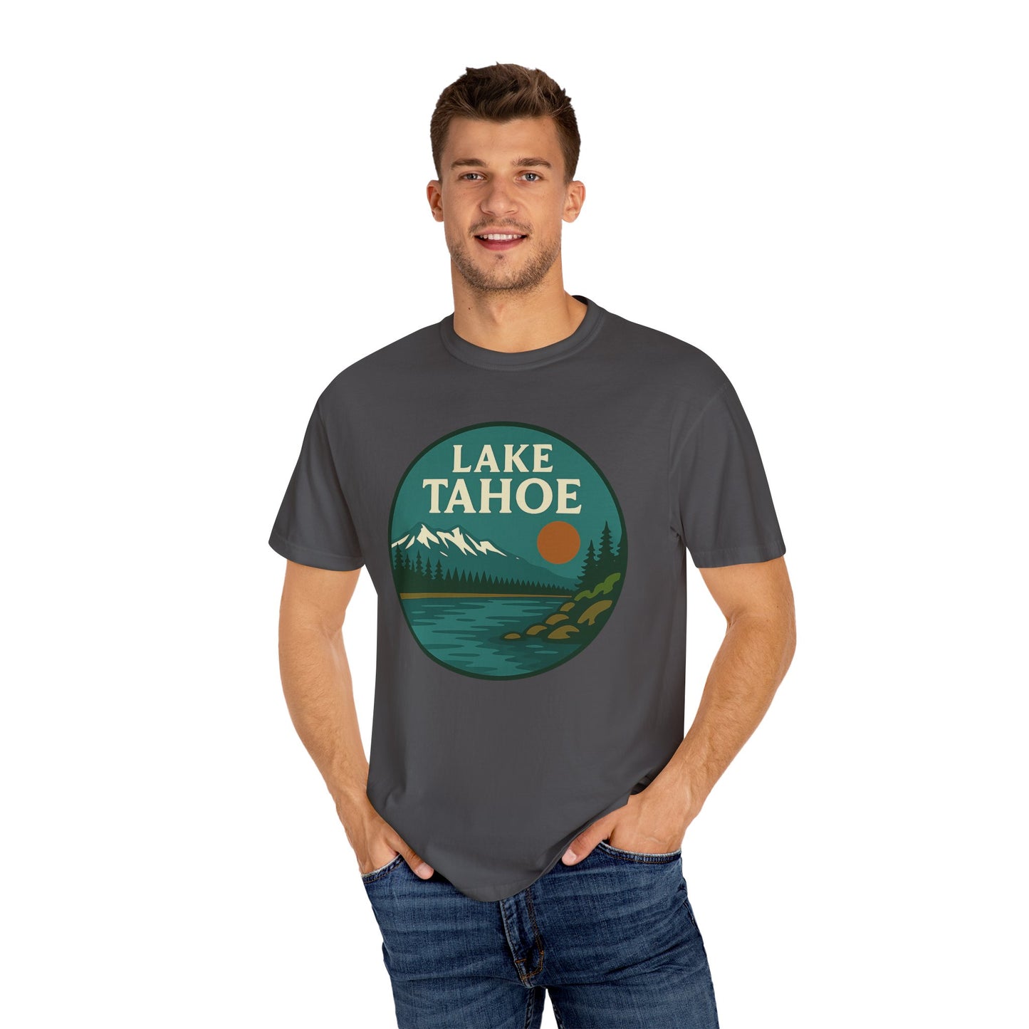 Lake Tahoe Unisex T-Shirt, Casual Graphic Tee, Nature Lover Gift, Outdoor Adventure Shirt, Vacation Souvenir, Summer Wear