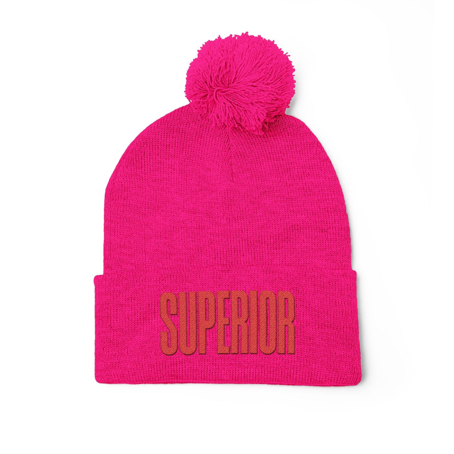 Lake Superior Pom-Pom Knit Cap (Embroidery)