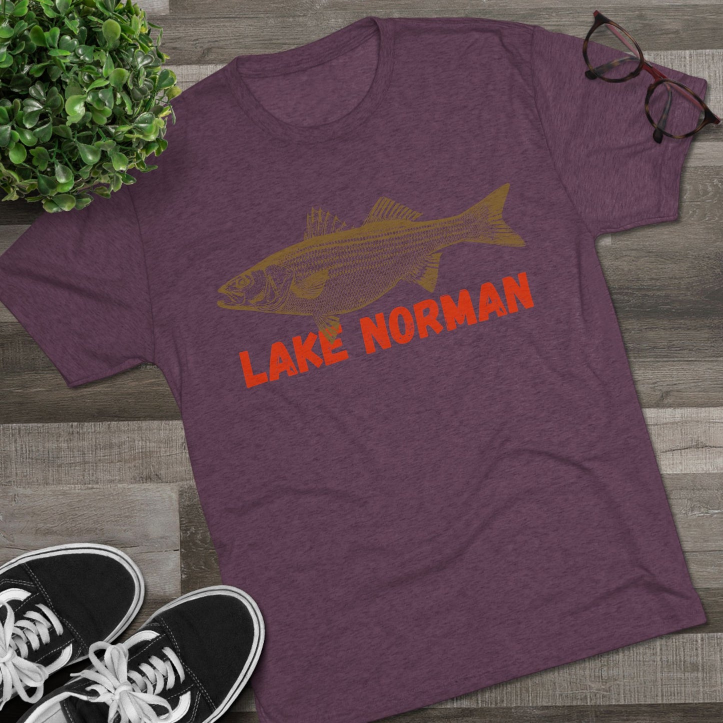 Lake Norman Fishing Tee, Unisex Crew Neck Shirt, Summer Lake Apparel, Gift for Fishermen, Outdoor Adventure T-Shirt, Lake House Style