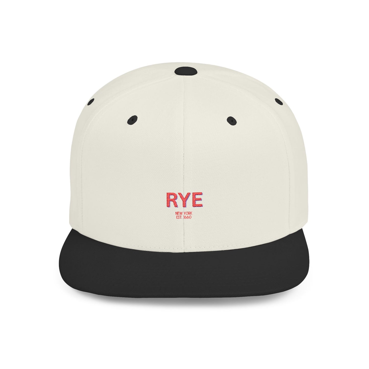 Rye Stylish Flat Bill Snapback Hat with Design, Perfect for Casual Outings, Streetwear, Gifts, Festivals, Everyday Wear