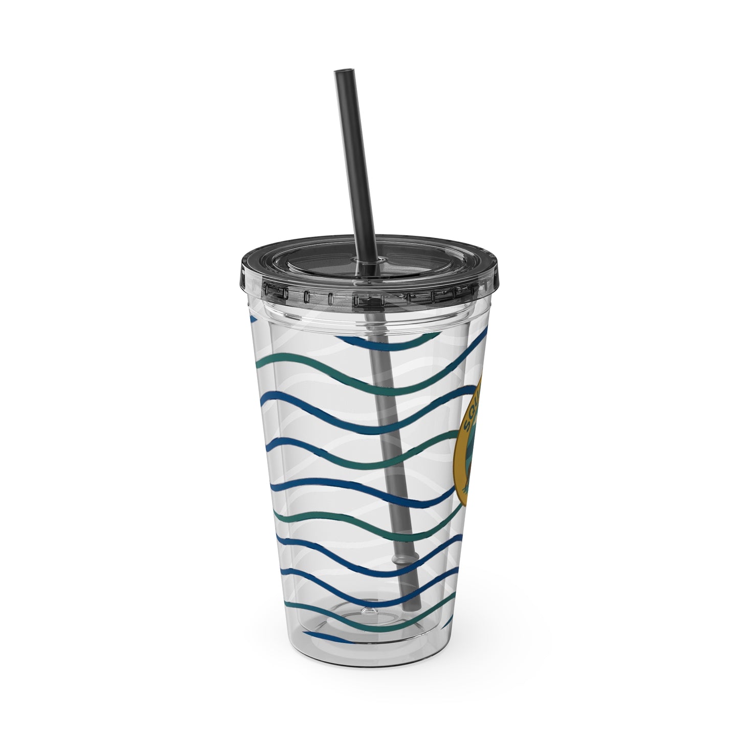 Sunsplash Tumbler, 16oz Clear Drink Cup for Outdoor Adventures, Customizable Travel Mug, Perfect for Summer Fun, Eco-Friendly Beverage [...]