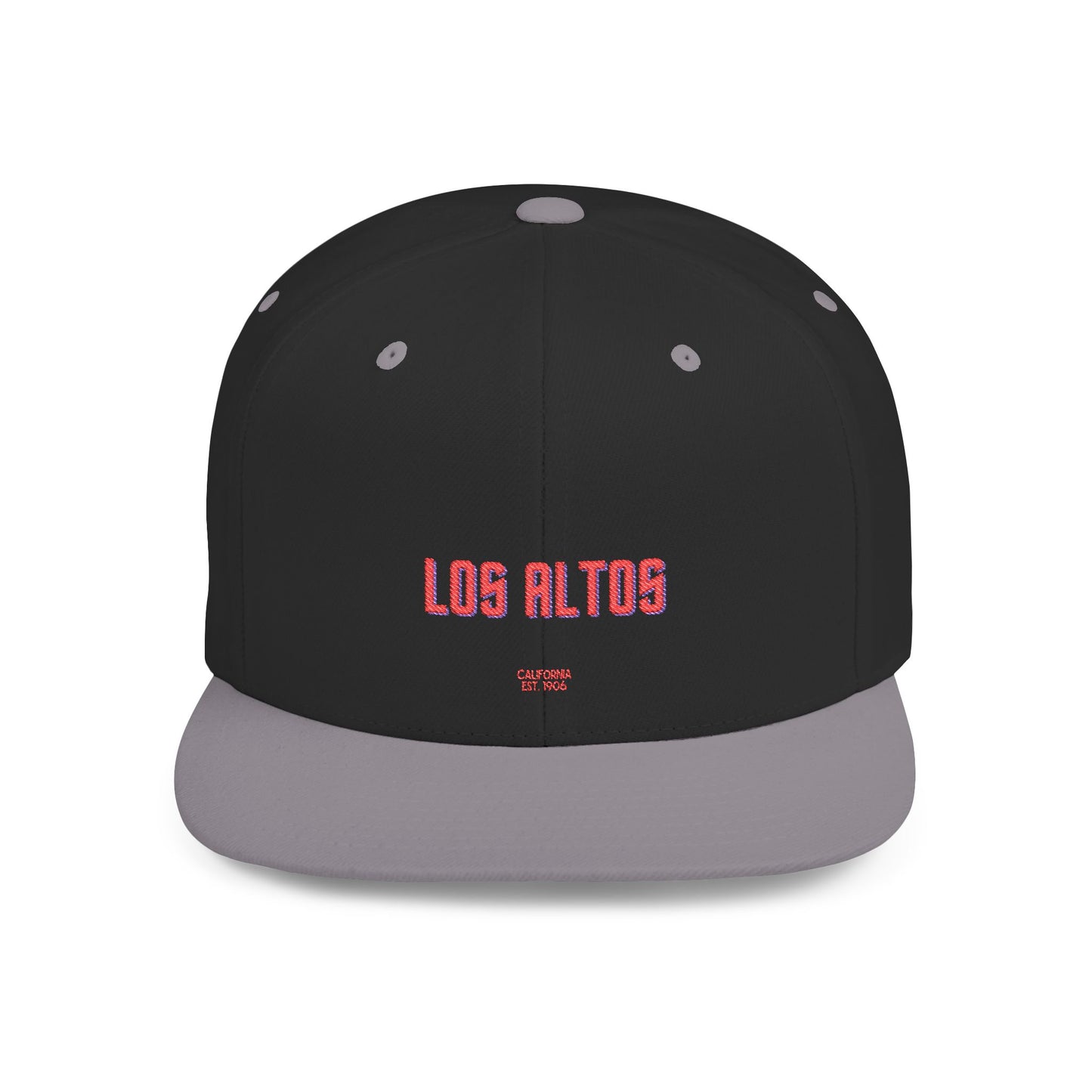 Los Altos Stylish Flat Bill Snapback Hat with Design, Perfect for Casual Outings, Streetwear, Gifts, Festivals, Everyday Wear
