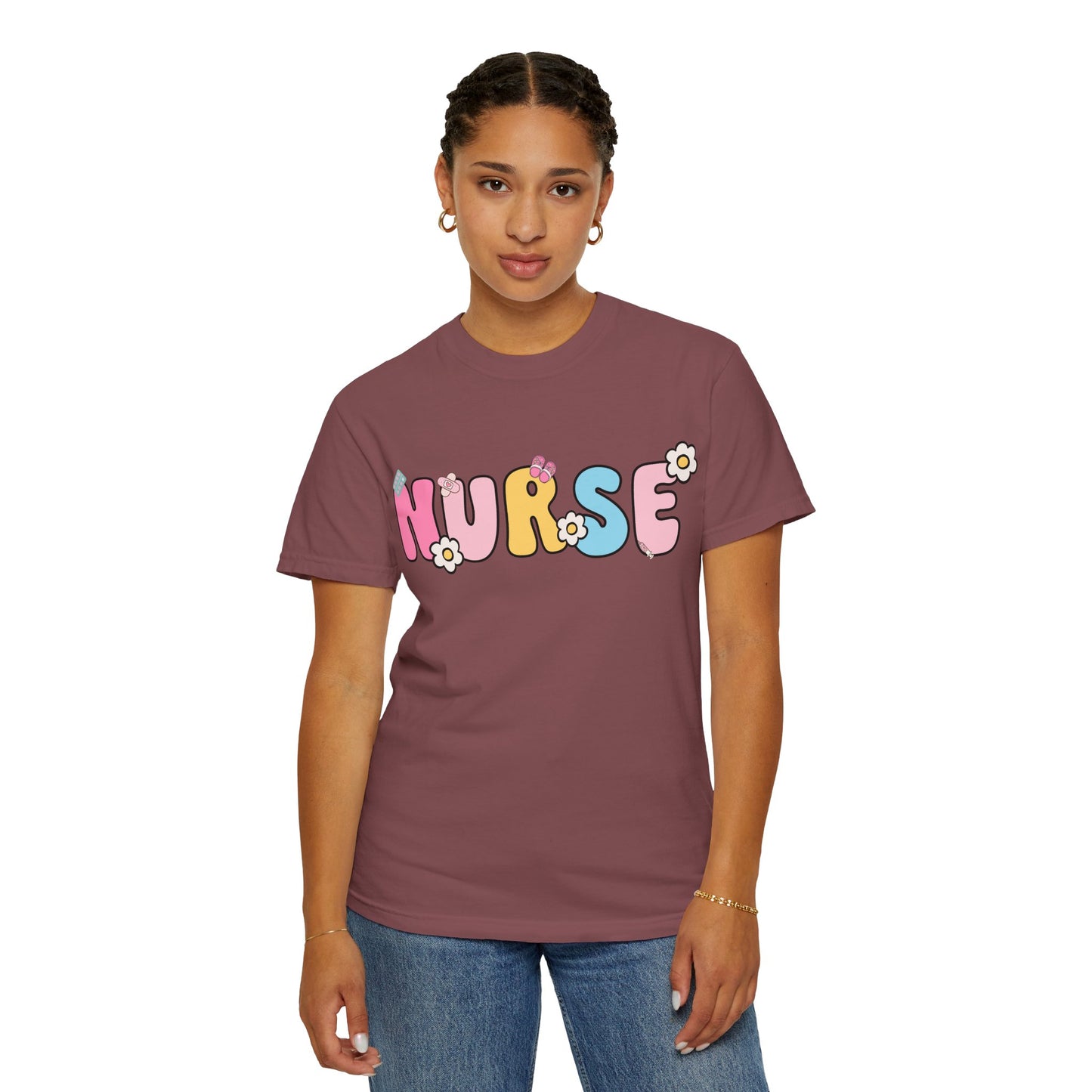 Playful Nurse T-Shirt - Fun Gift for Healthcare Workers, Floral Design, Birthday Present, Nurse Appreciation Week, Casual Wear