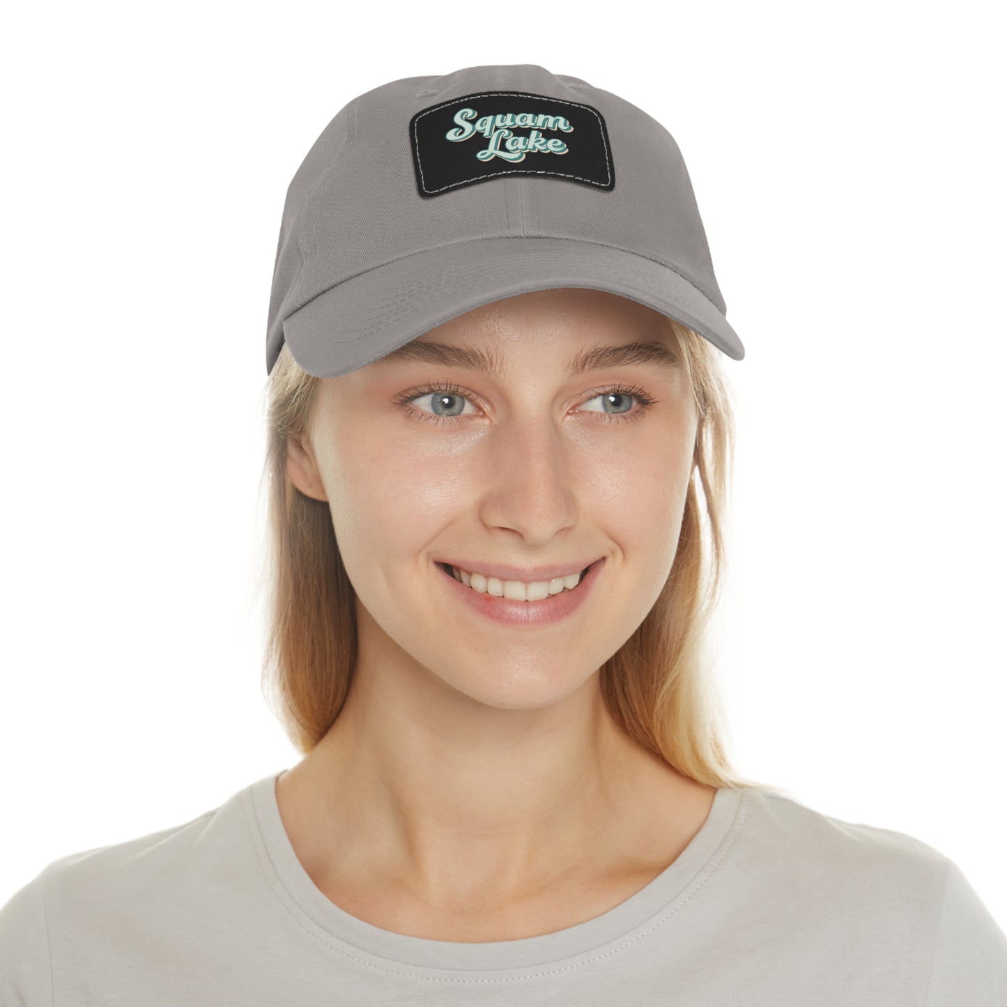 Squam Lake Dad Hat with Leather Patch (Rectangle)