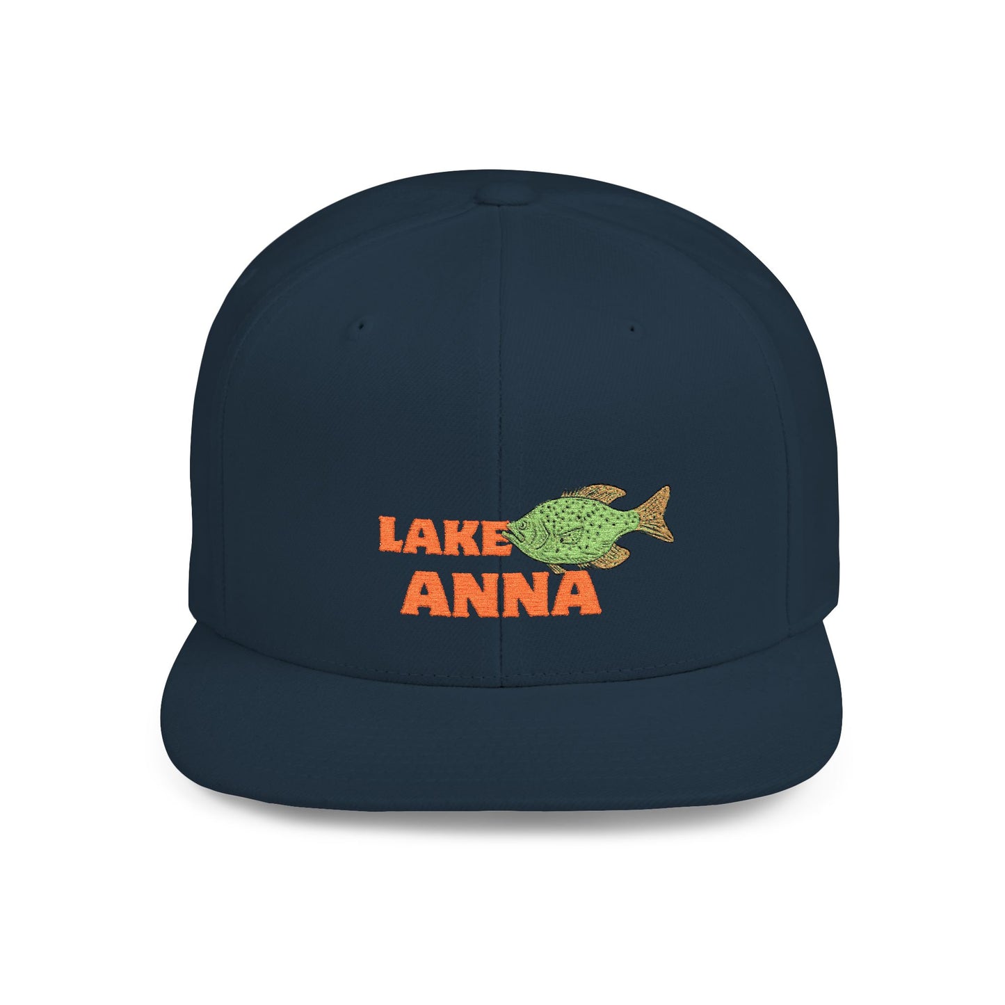 Lake Anna Fish Flat Bill Snapback Hat, Fishing Cap, Outdoor Gear, Lake House Gift, Summer Accessories, Stylish Headwear
