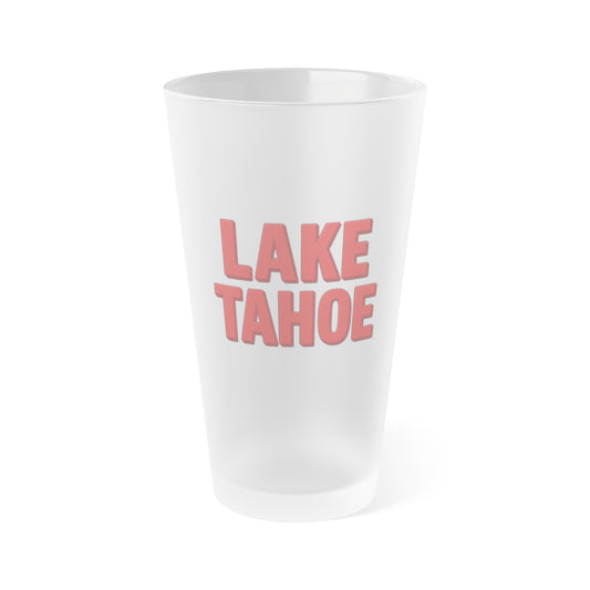 Lake Tahoe Frosted Pint Glass, 16oz
