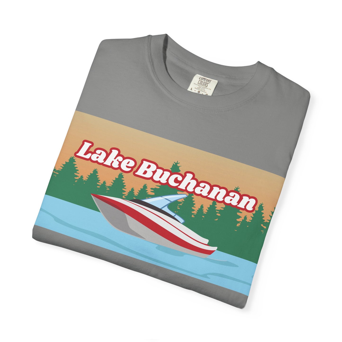 Lake Buchanan Relaxed Unisex T-Shirt, Summer Vibes Tee, Outdoor Adventure Shirt, Lake Life Apparel, Gift for Nature Lovers, Vacation Wear