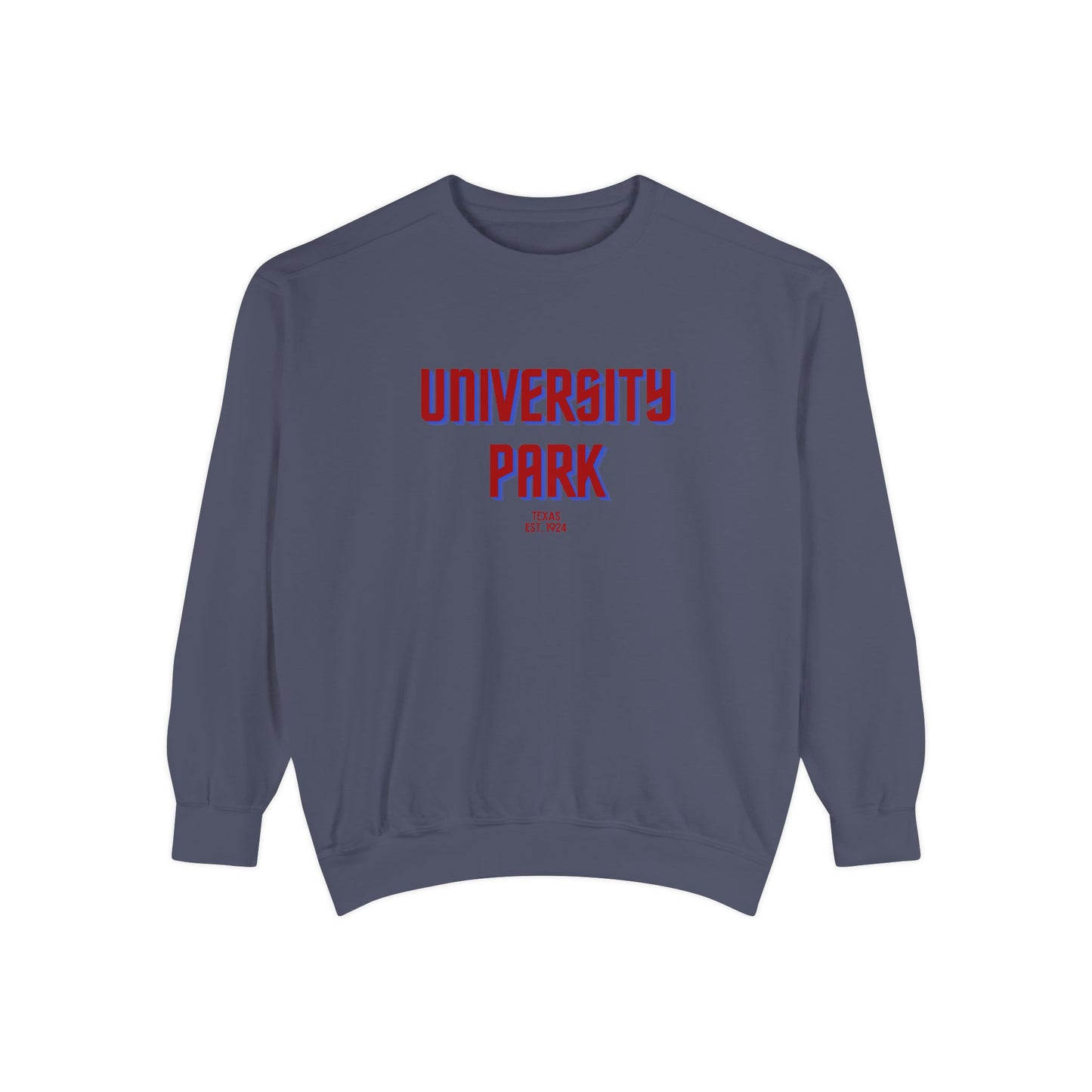 University Park Unisex Garment-Dyed Sweatshirt | Cozy Fashion, Perfect for Casual Outings, Gifts, Fall & Winter Style, Everyday Comfort