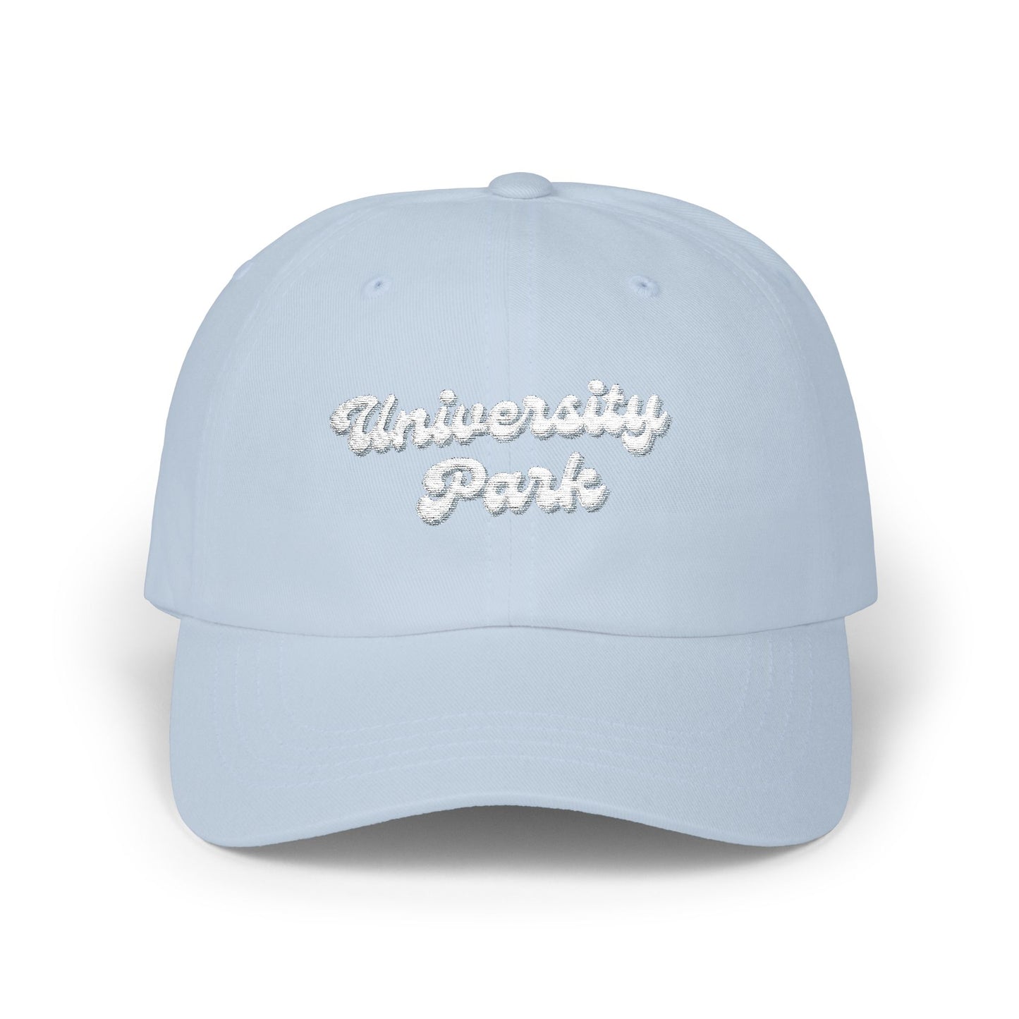 University Park Classic Dad Cap, Unisex Casual Hat, Summer Accessories, Trendy Headwear, Gift for Him, Outdoor Style