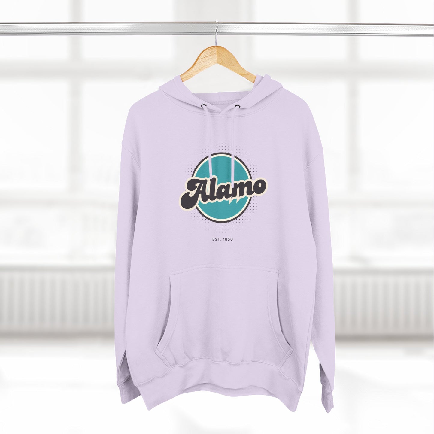 Alamo Retro Vibe Hoodie for Casual Days, Streetwear, Unisex Gift, Cozy Layering Apparel