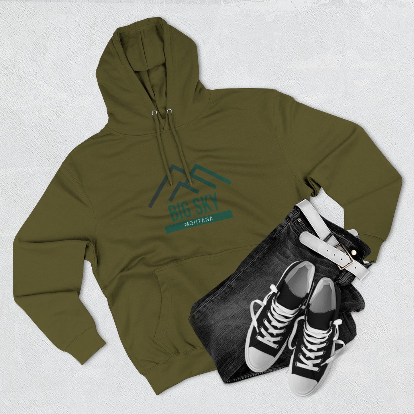 Big Sky Vibes Hoodie with Design, Perfect for Autumn Lovers, Comfortable and Stylish, Great Gift for Vacations