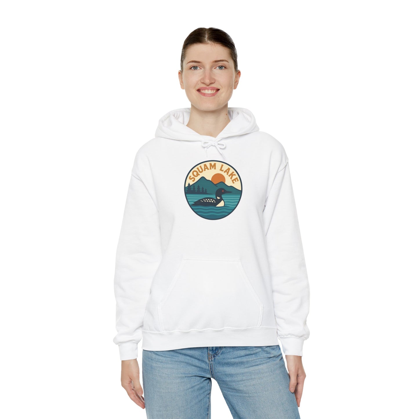 Squam Lake Hoodie, Cozy Casual Wear, Unisex Sweatshirt, Lake Lover Gift, Outdoor Adventure Apparel, Summer Retreat Fashion