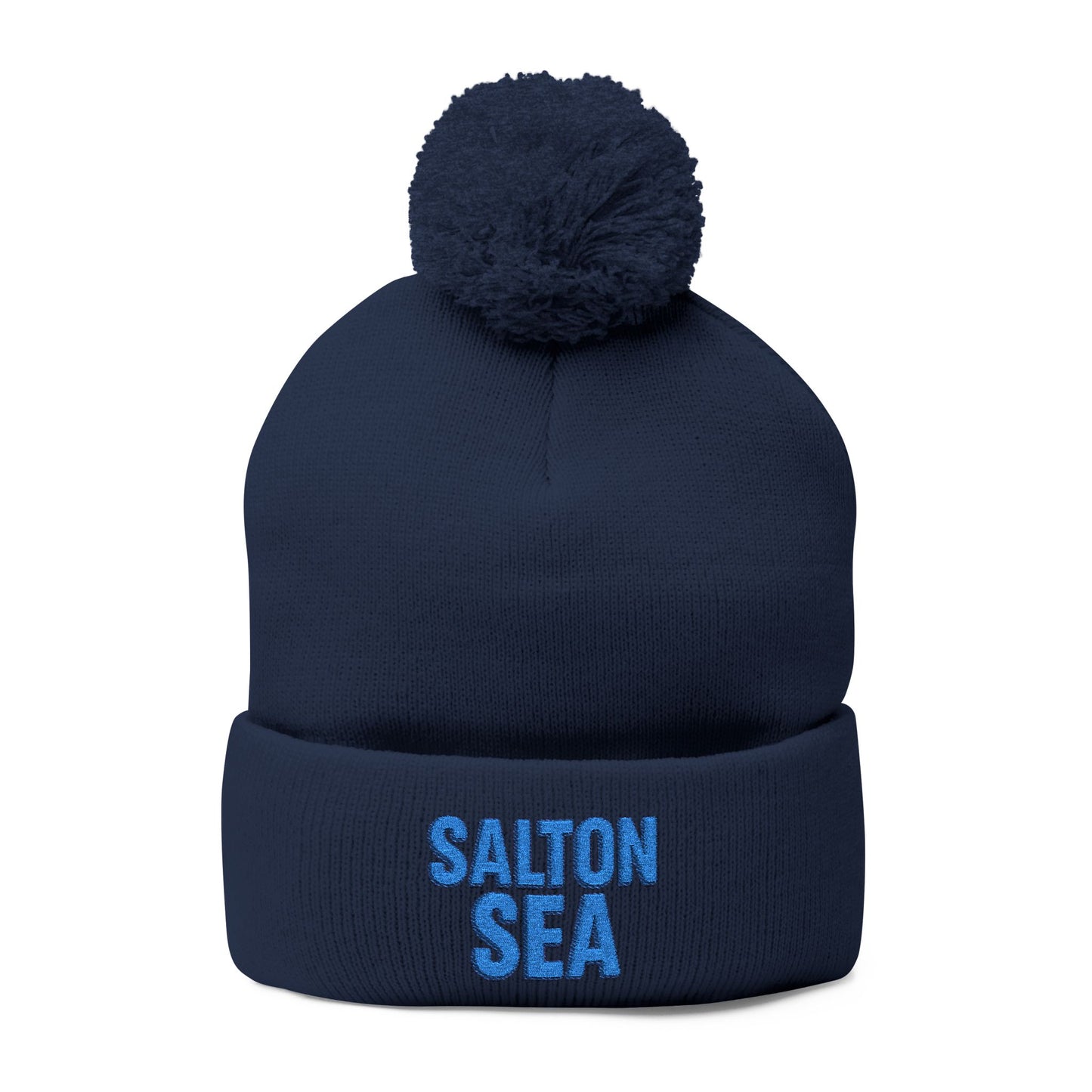 Salton Sea Pom-Pom Knit Cap (Embroidery)