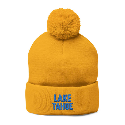 Lake Tahoe Pom-Pom Knit Cap (Embroidery)