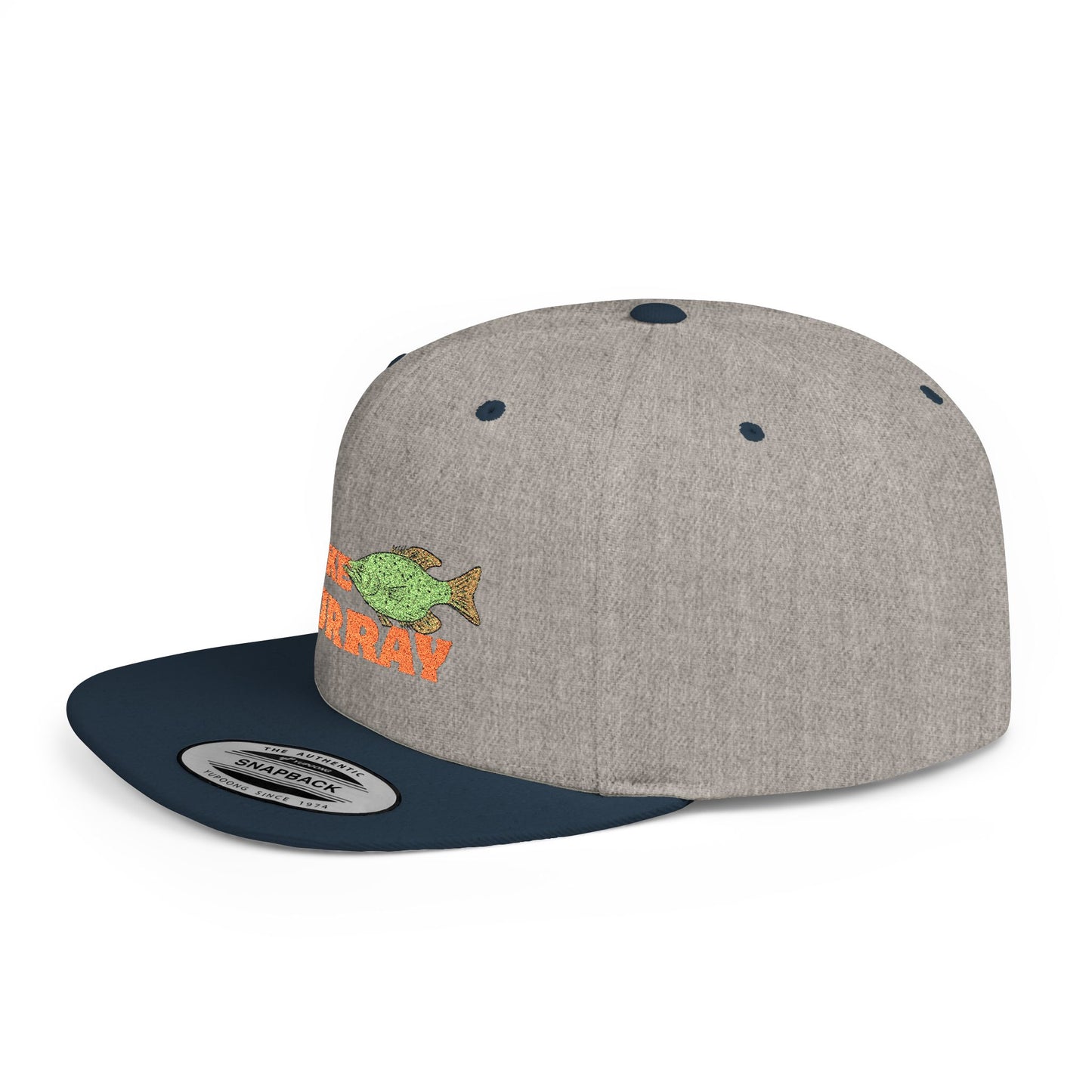 Lake Murray Fish Flat Bill Snapback Hat, Fishing Cap, Outdoor Gear, Lake House Gift, Summer Accessories, Stylish Headwear