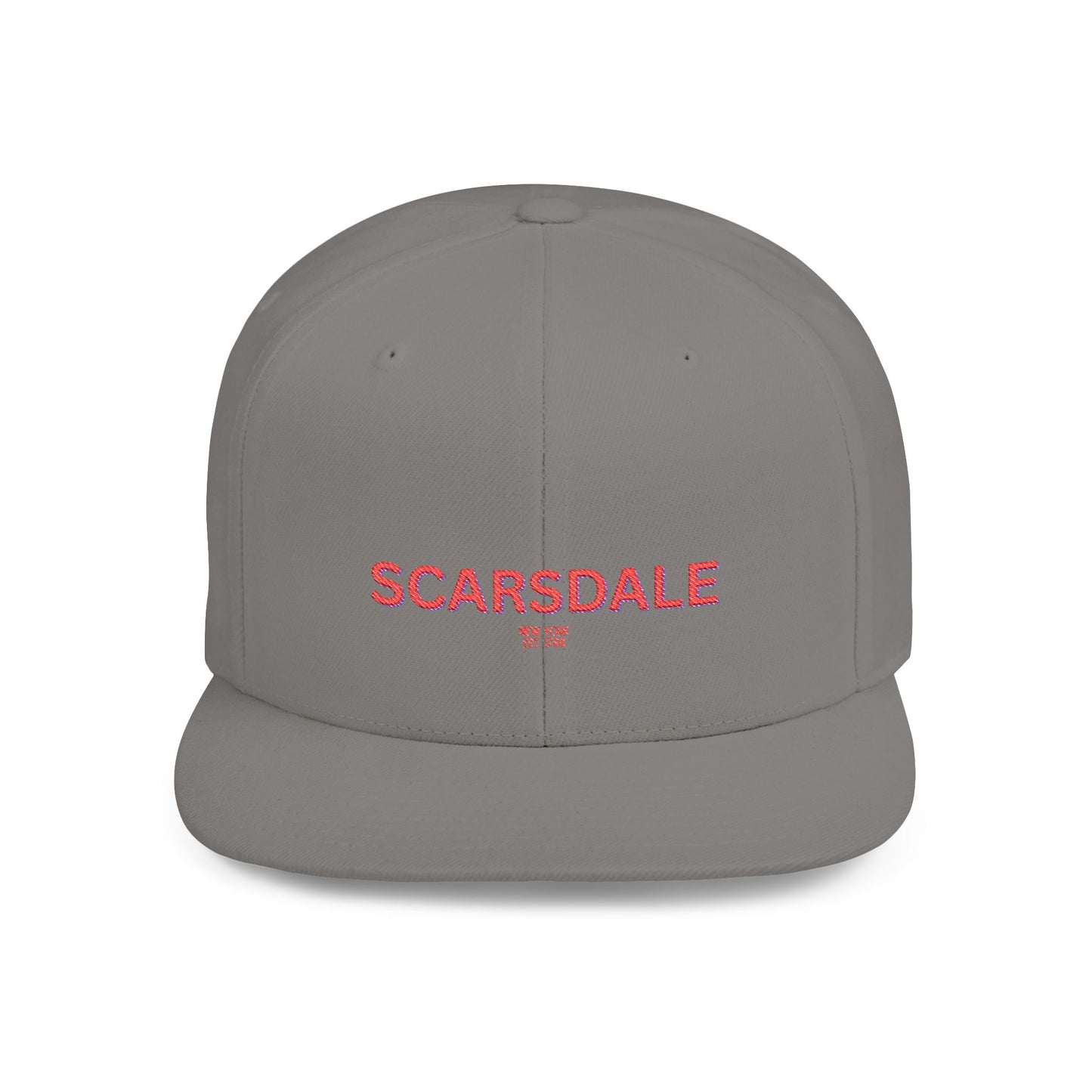 Scarsdale Stylish Flat Bill Snapback Hat with Scarsdale Design, Perfect for Casual Outings, Streetwear, Gifts, Festivals, Everyday Wear