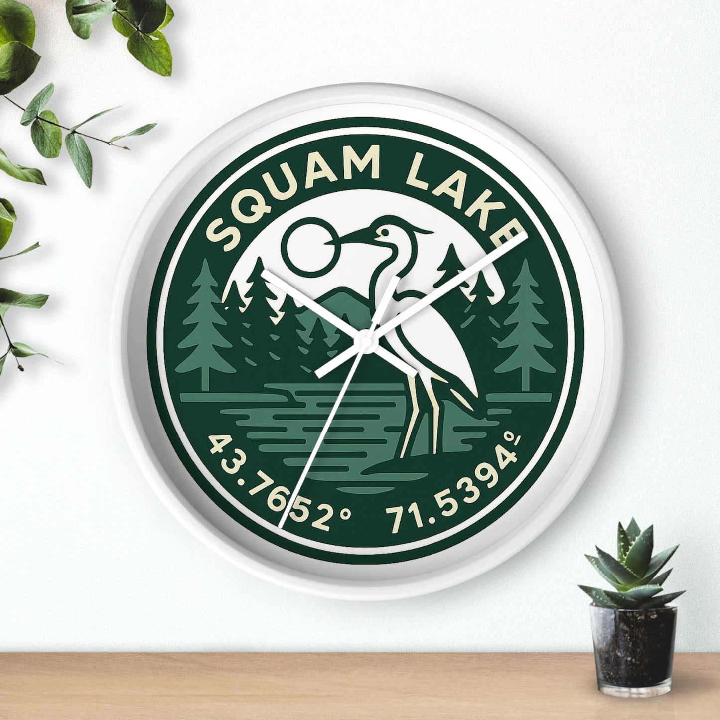 Squam Lake Wall Clock