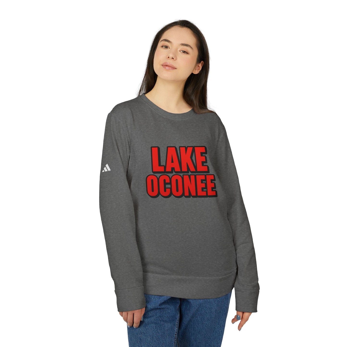 Lake Oconee Fleece Sweatshirt, Cozy Crewneck, Unisex Athletic Apparel, Perfect Gift for Travelers, Lake Lovers, Casual Outfit