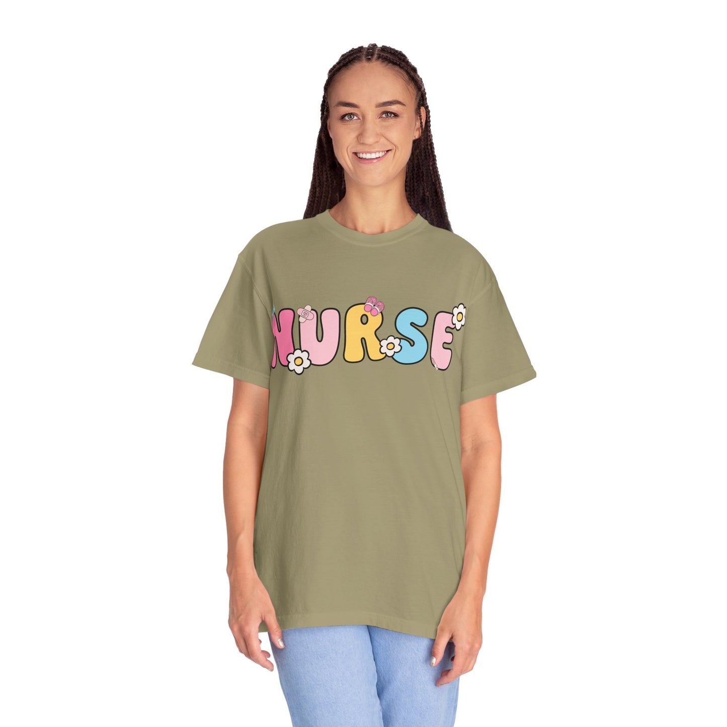 Playful Nurse T-Shirt - Fun Gift for Healthcare Workers, Floral Design, Birthday Present, Nurse Appreciation Week, Casual Wear