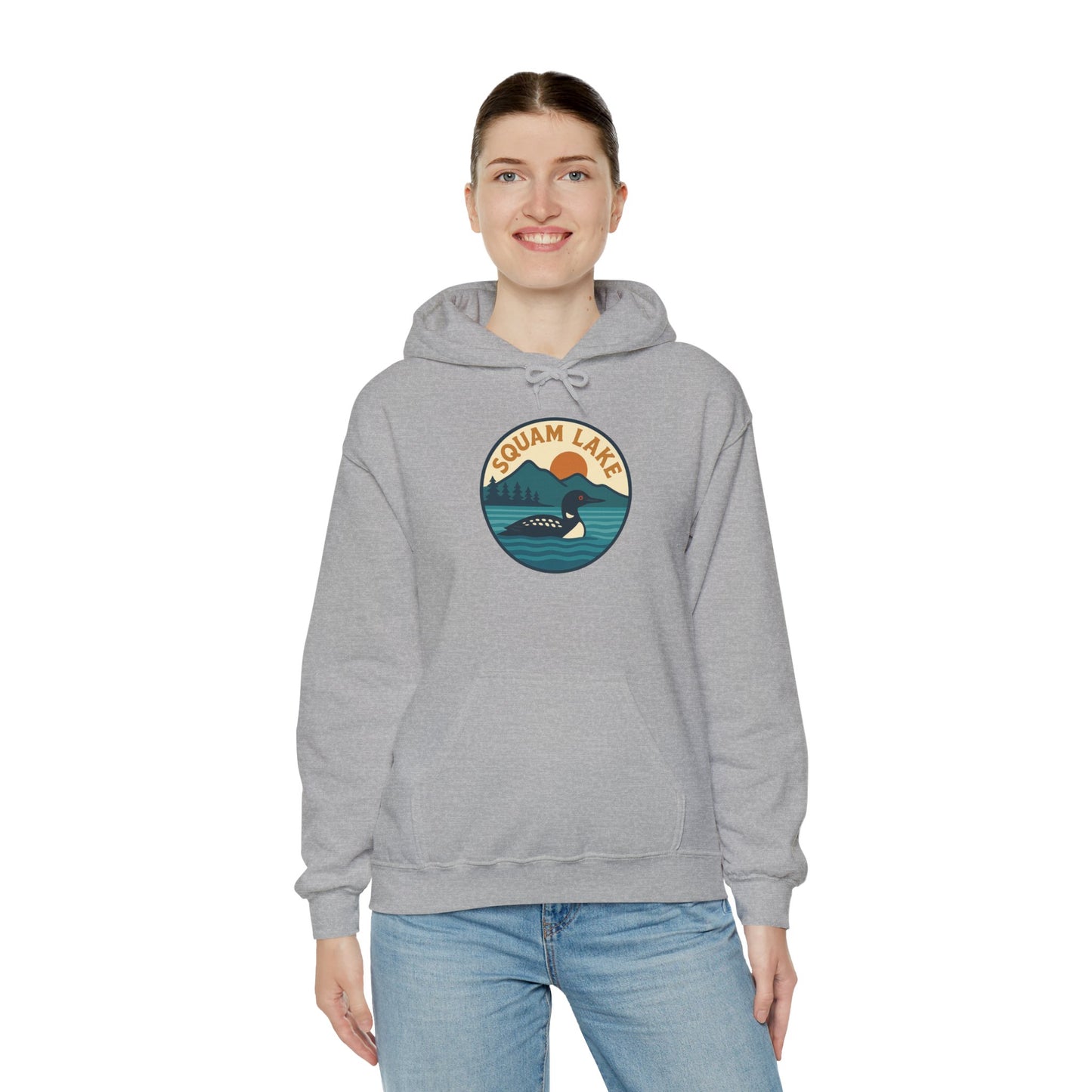 Squam Lake Hoodie, Cozy Casual Wear, Unisex Sweatshirt, Lake Lover Gift, Outdoor Adventure Apparel, Summer Retreat Fashion