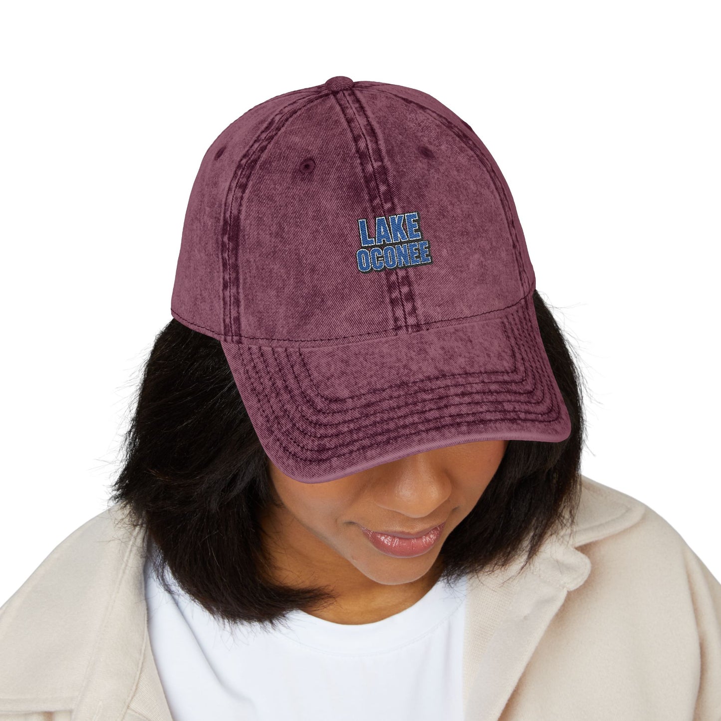 Vintage Lake Oconee Embroidered Cap, Casual Hat, Beach Accessory, Outdoor Gear, Gift for Travelers