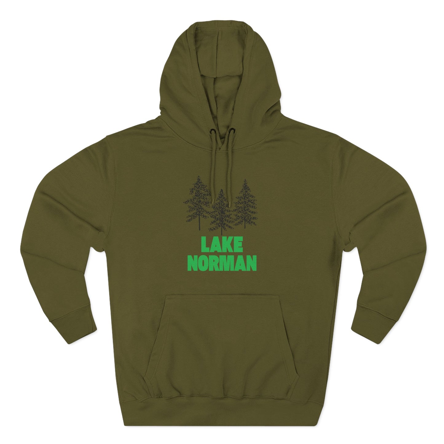 Lake Norman Fleece Hoodie, Cozy Sweatshirt, Outdoor Adventure Wear, Unique Gift for Lake Lovers, Perfect for Fall and Winter