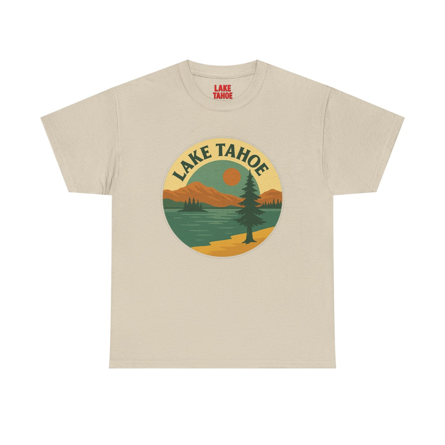 Lake Tahoe Graphic Tee | Unisex Heavy Cotton T-Shirt, Nature Lover Gift, Lake Adventure Shirt, Outdoor Apparel, Vintage Lake Design