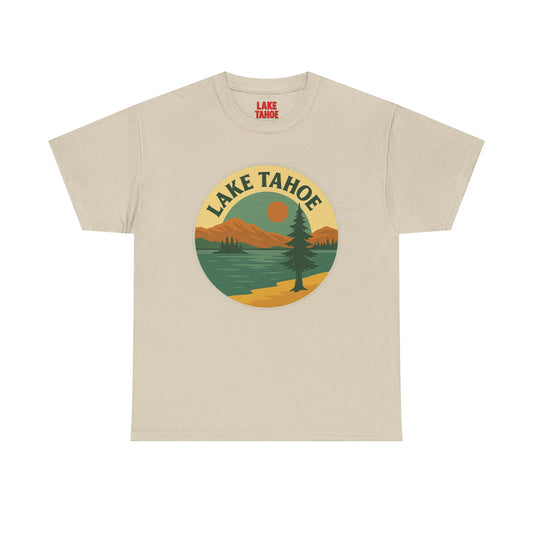 Lake Tahoe Graphic Tee | Unisex Heavy Cotton T-Shirt, Nature Lover Gift, Lake Adventure Shirt, Outdoor Apparel, Vintage Lake Design