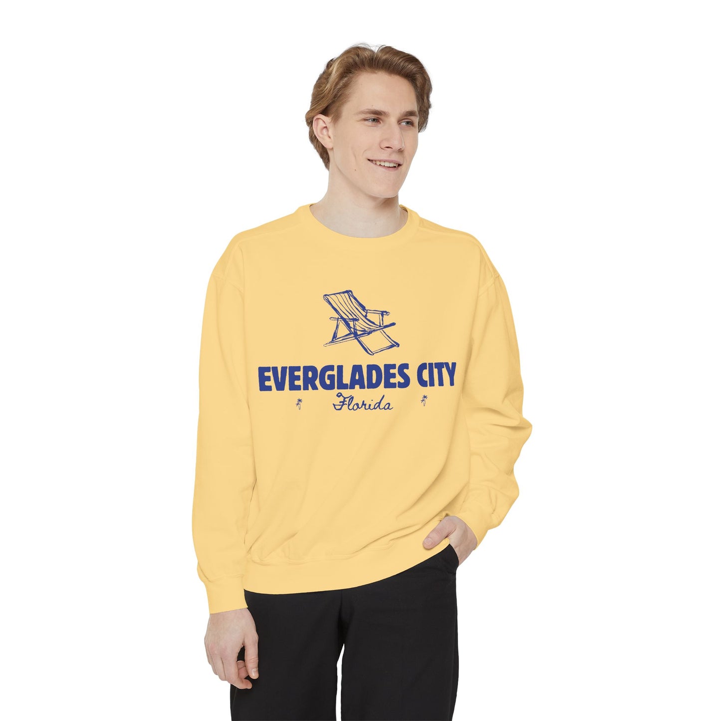 Everglades City Vibes Unisex Sweatshirt | Garment-Dyed Comfort, Perfect for Casual Outings, Travel, Gifts, Autumn Days