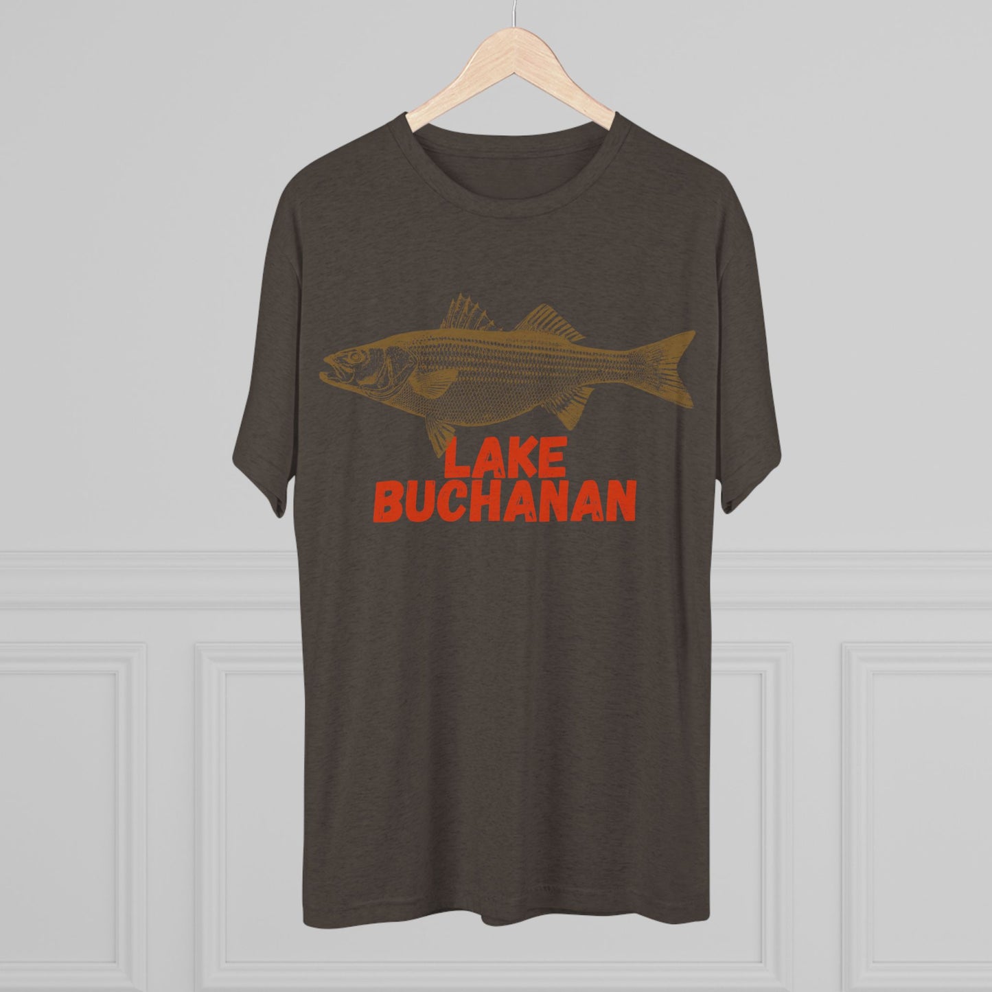 Lake Buchanan Fishing Tee, Unisex Crew Neck Shirt, Summer Lake Apparel, Gift for Fishermen, Outdoor Adventure T-Shirt, Lake House Style