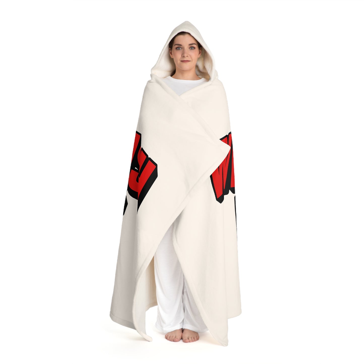 Whitefish Lake Cozy Hooded Sherpa Fleece Blanket - Perfect for Chilly Evenings, Movie Nights, Cozy Home Décor, Gifts for Her, Winter Snuggles
