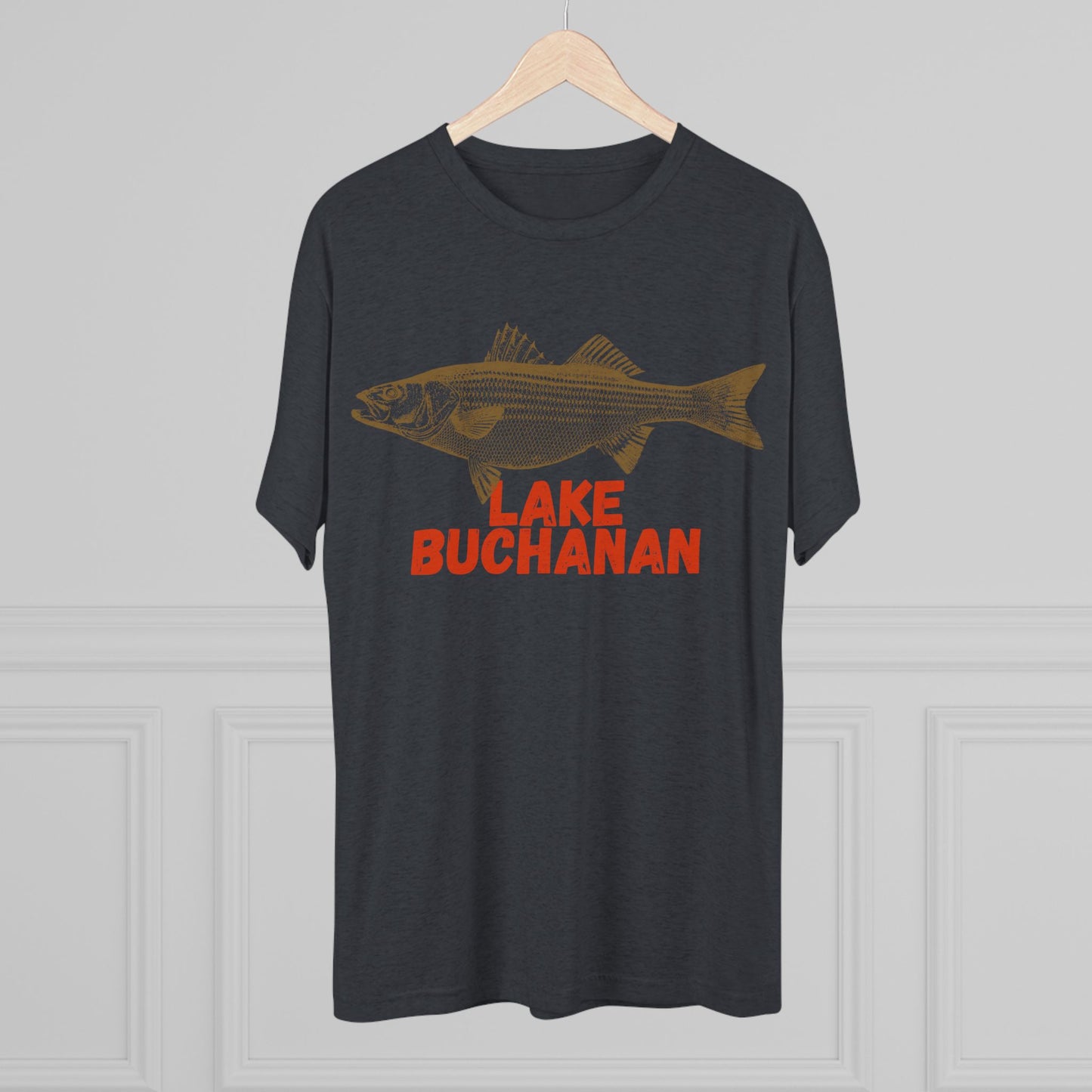 Lake Buchanan Fishing Tee, Unisex Crew Neck Shirt, Summer Lake Apparel, Gift for Fishermen, Outdoor Adventure T-Shirt, Lake House Style