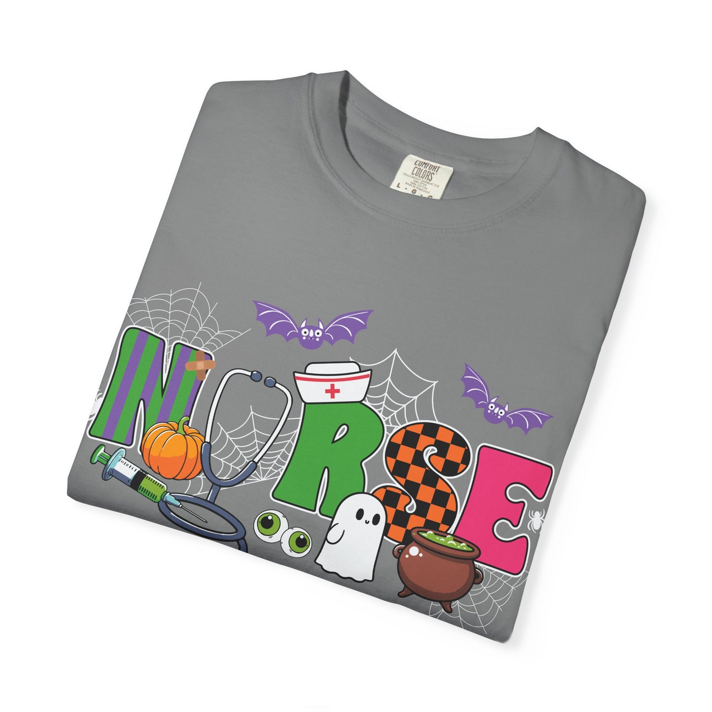 Halloween Nurse T-Shirt, Cute Nurse Shirt, Unisex Halloween Tee, Gift for Nurses, Spooky Nursing Apparel, Funny Healthcare Shirt