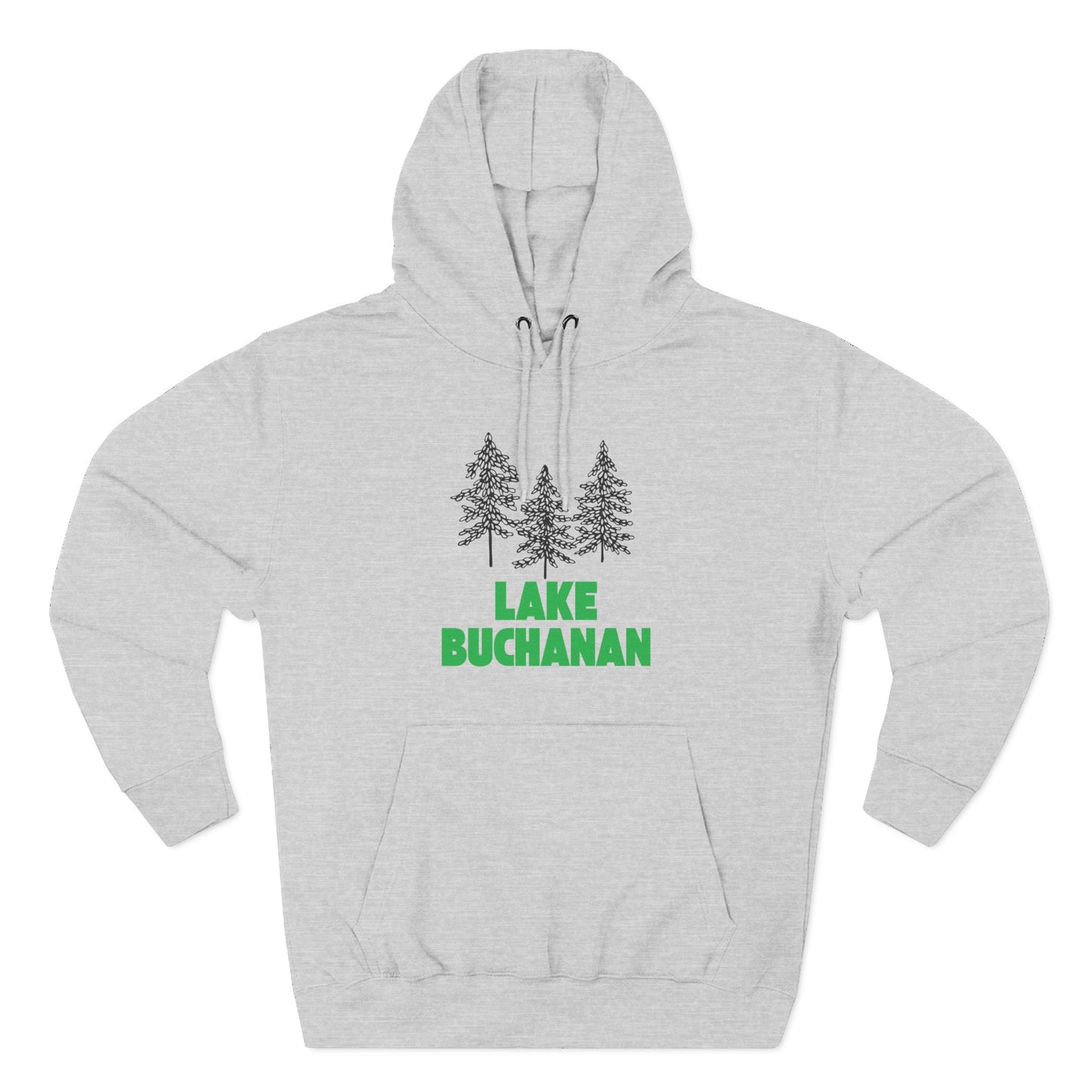Lake Buchanan Fleece Hoodie, Cozy Sweatshirt, Outdoor Adventure Wear, Unique Gift for Lake Lovers, Perfect for Fall and Winter