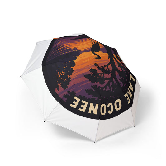 Lake Oconee Semi-Automatic Foldable Umbrella, Travel Umbrella, Outdoor Gear, Gifts for Nature Lovers, Rainy Day Essential