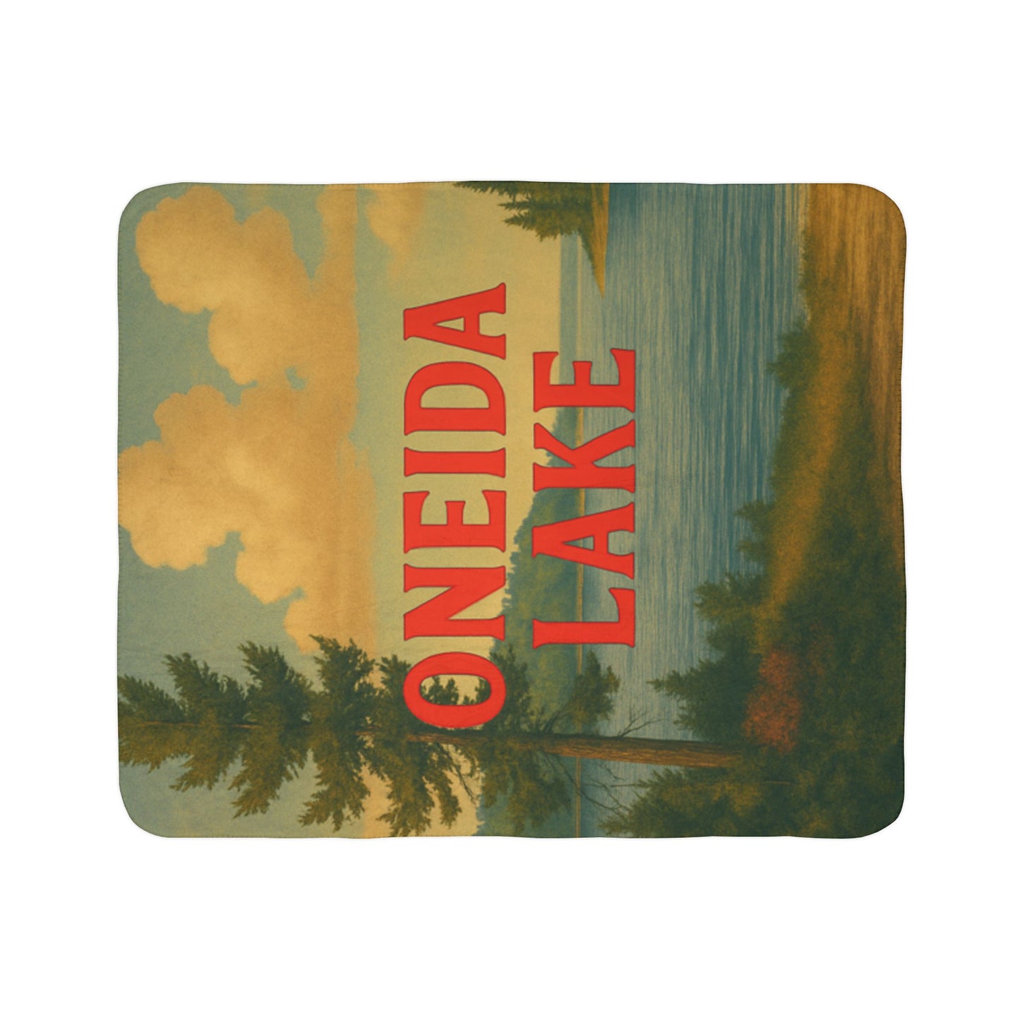 Oneida Lake Fleece Sherpa Blanket