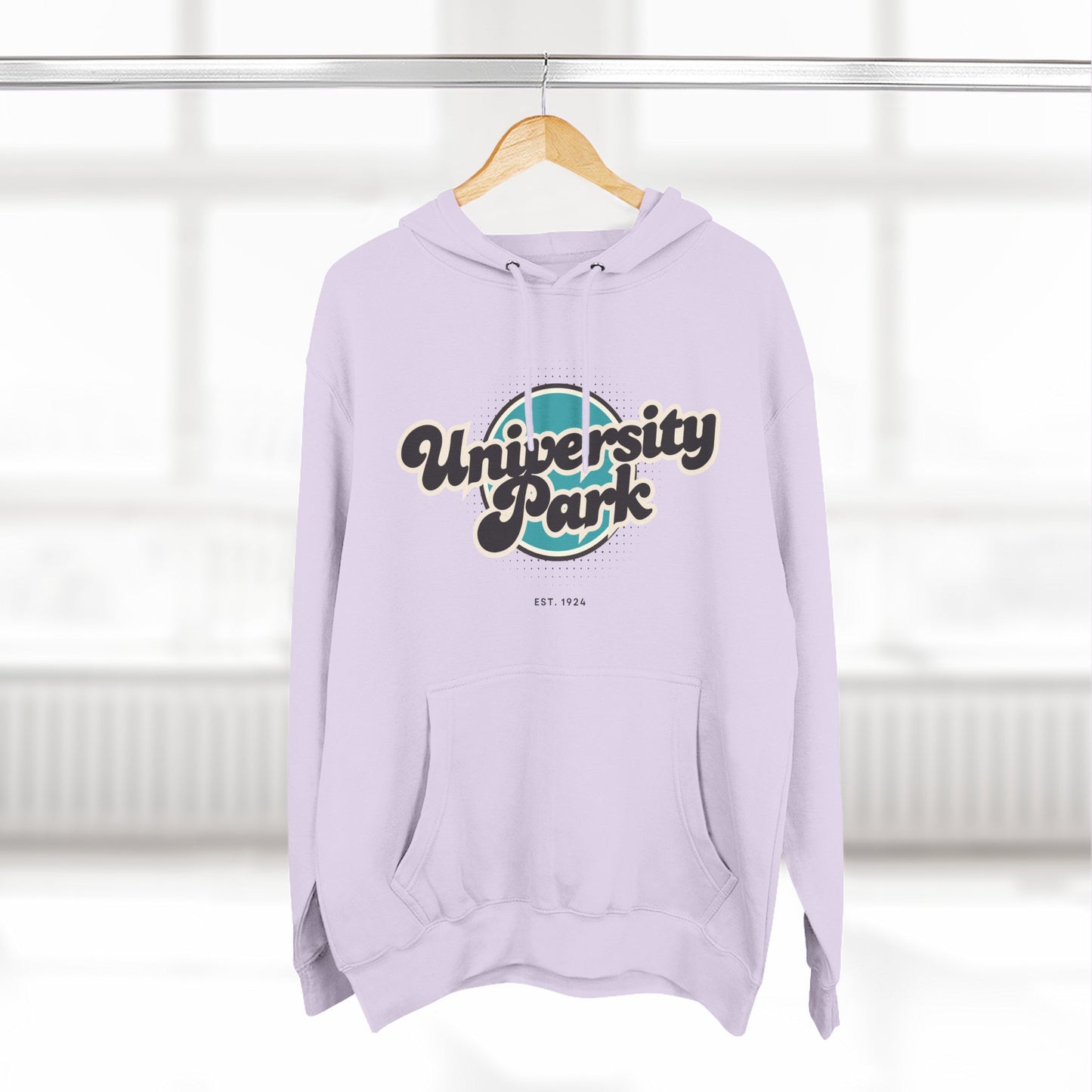 University Park Retro Vibe Hoodie for Casual Days, Streetwear, Unisex Gift, Cozy Layering Apparel