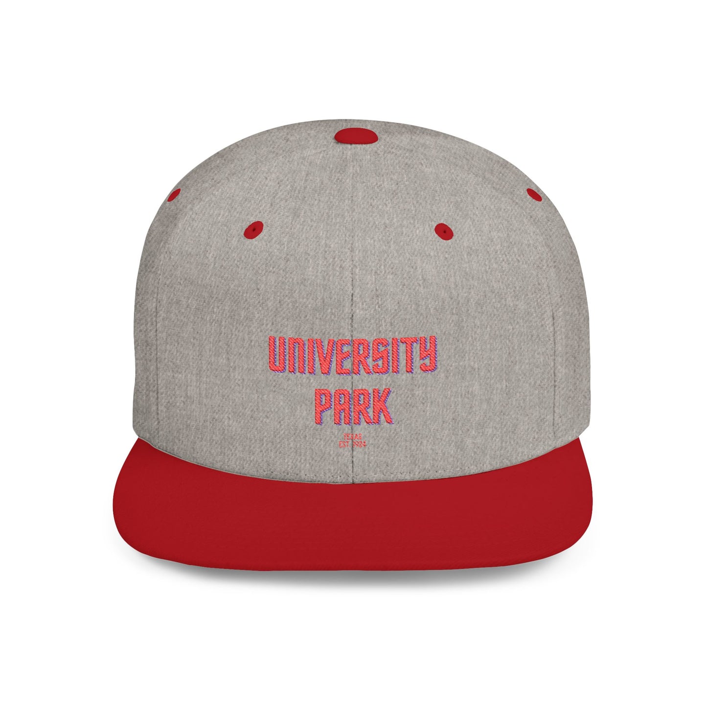University Park Stylish Flat Bill Snapback Hat with Design, Perfect for Casual Outings, Streetwear, Gifts, Festivals, Everyday Wear