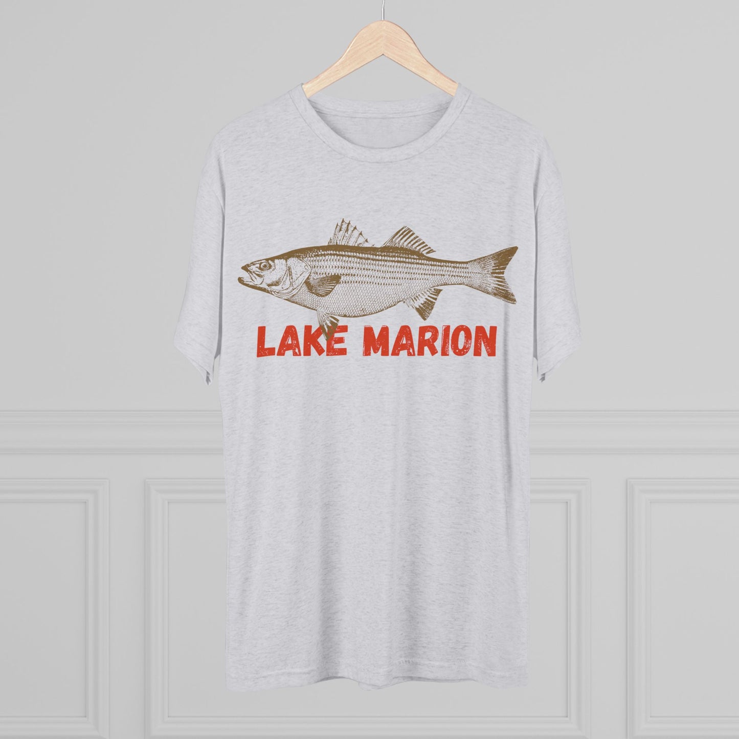 Lake Marion Fishing Tee, Unisex Crew Neck Shirt, Summer Lake Apparel, Gift for Fishermen, Outdoor Adventure T-Shirt, Lake House Style