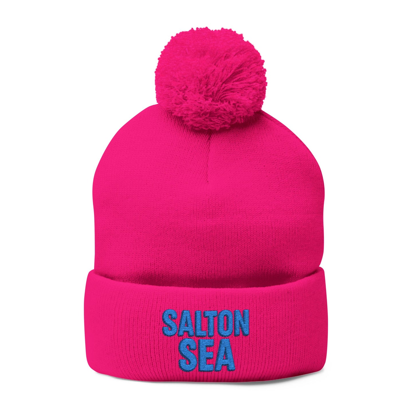 Salton Sea Pom-Pom Knit Cap (Embroidery)