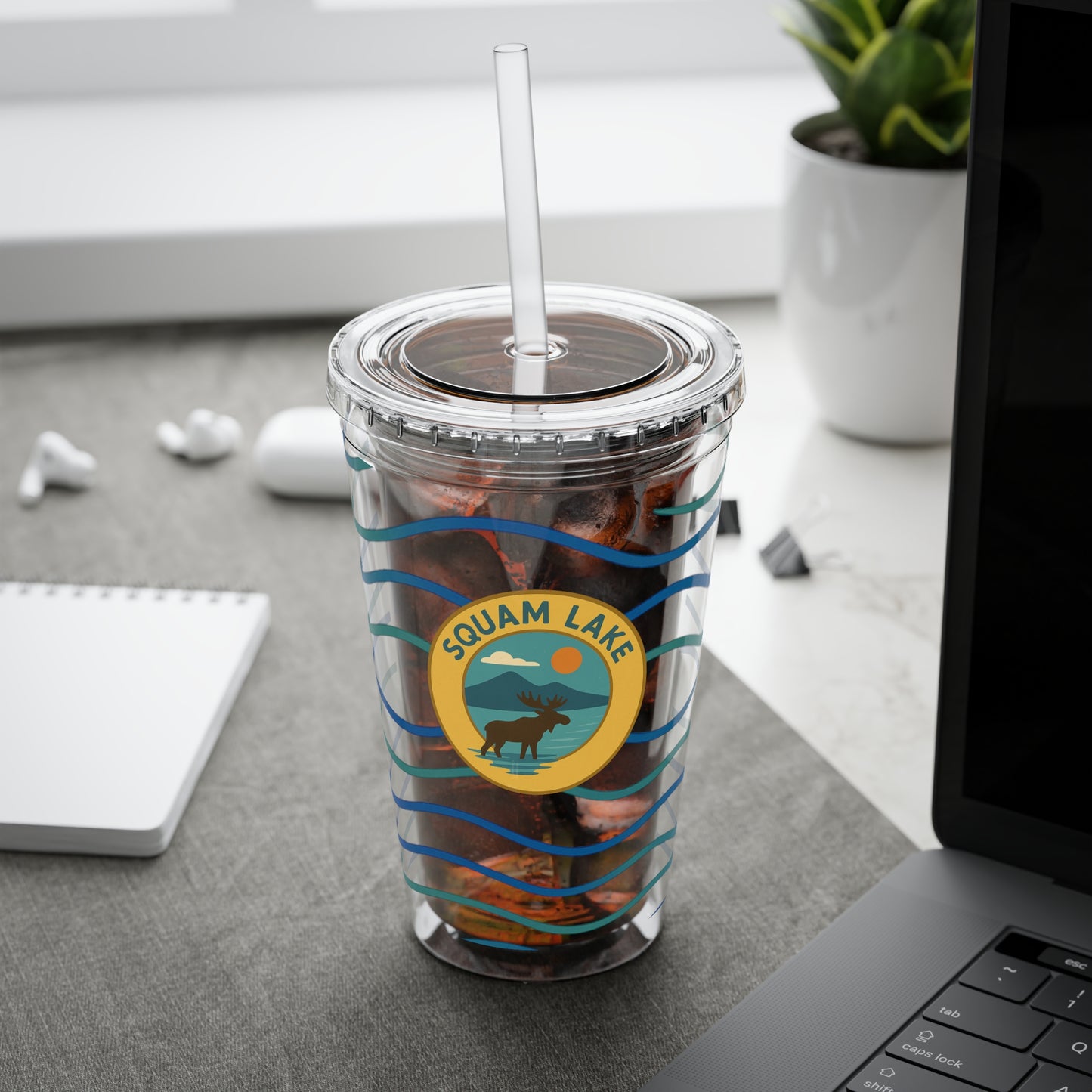 Sunsplash Tumbler, 16oz Clear Drink Cup for Outdoor Adventures, Customizable Travel Mug, Perfect for Summer Fun, Eco-Friendly Beverage [...]