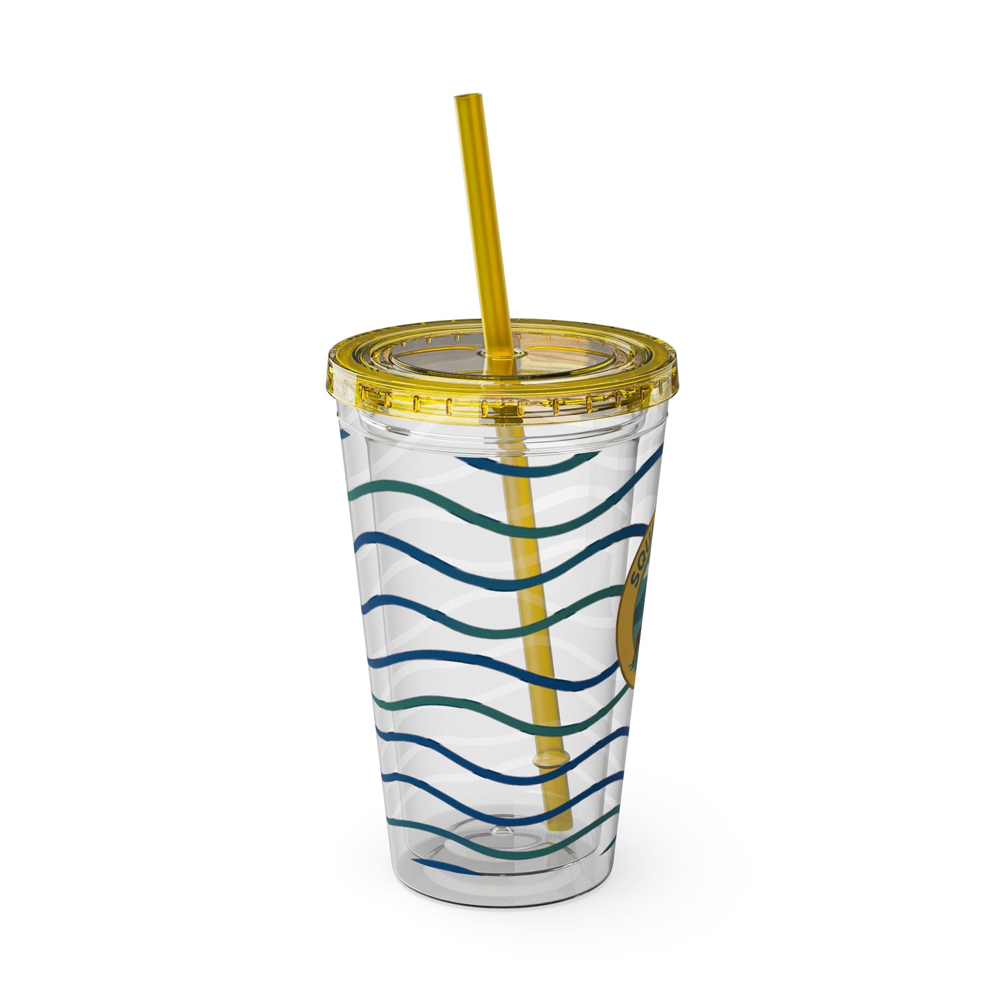 Sunsplash Tumbler, 16oz Clear Drink Cup for Outdoor Adventures, Customizable Travel Mug, Perfect for Summer Fun, Eco-Friendly Beverage [...]