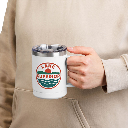 Lake Superior Coffee Mug Tumbler, 15oz