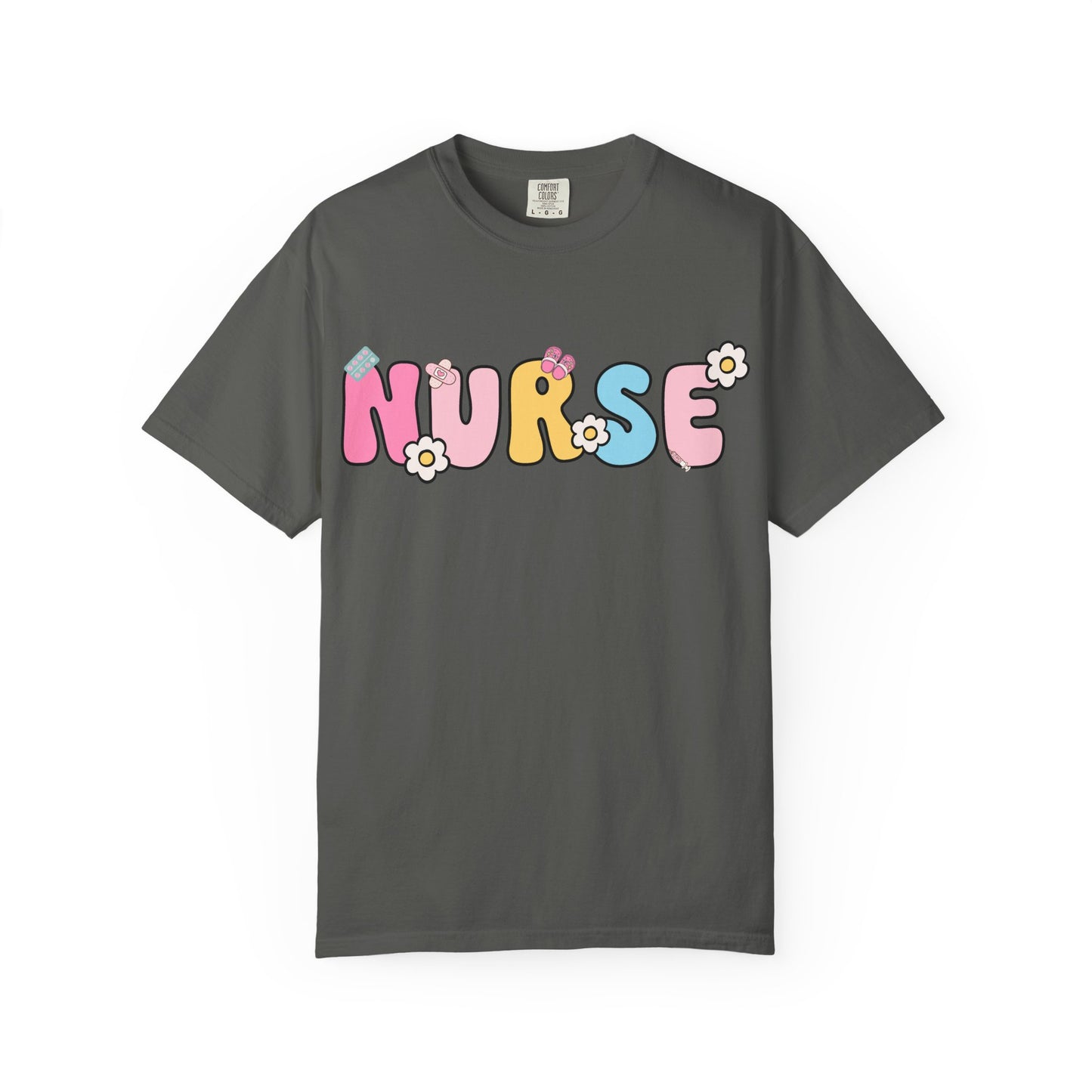 Playful Nurse T-Shirt - Fun Gift for Healthcare Workers, Floral Design, Birthday Present, Nurse Appreciation Week, Casual Wear