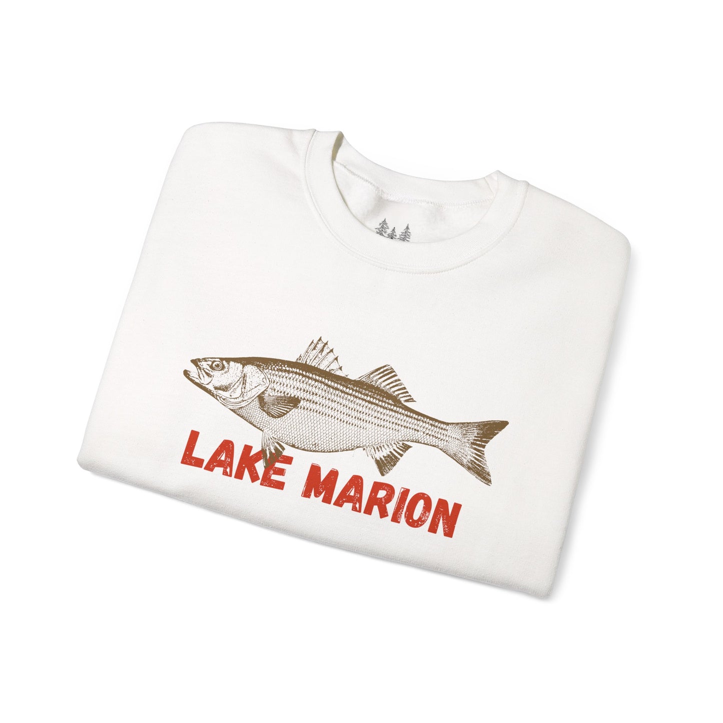 Lake Marion Fishing Sweatshirt, Unisex Crewneck, Casual Wear, Gift for Fishermen, Outdoor Apparel, Lake House Cozy