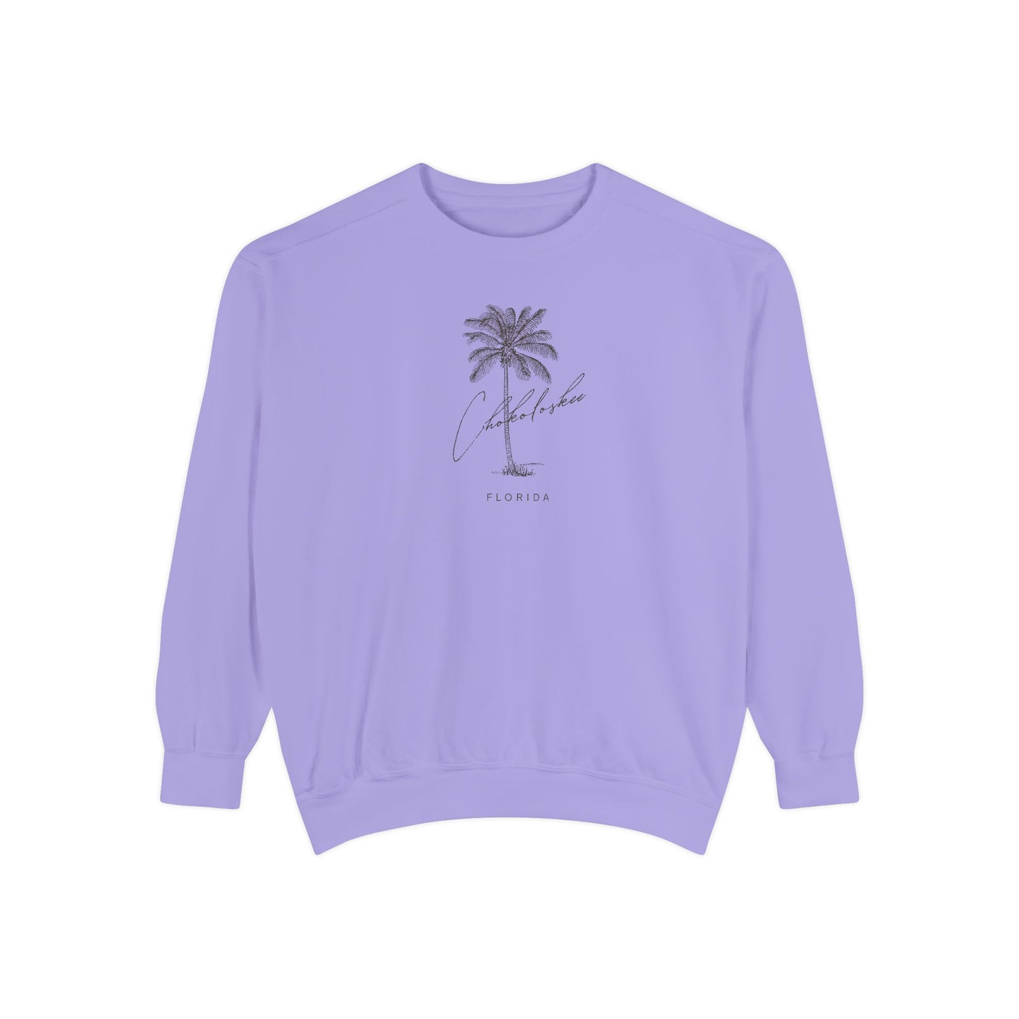 Chokoloskee Chill Vibes Sweatshirt - Unisex Garment-Dyed Style, Perfect for Lounging