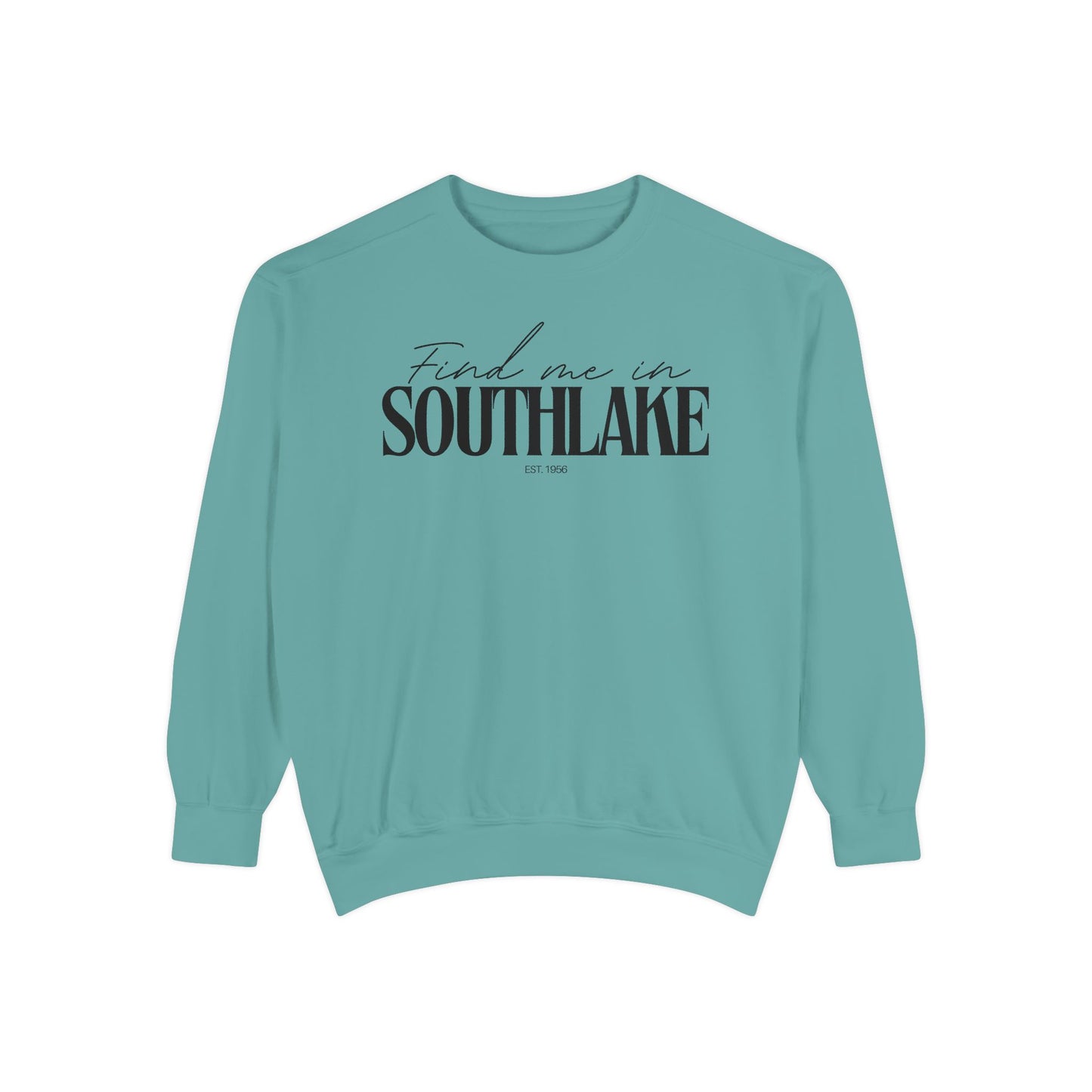 Southlake Cozy Sweatshirt, Unisex Garment-Dyed Crew, Casual Wear, Gift for Friends, Fall Fashion, Lounge Style